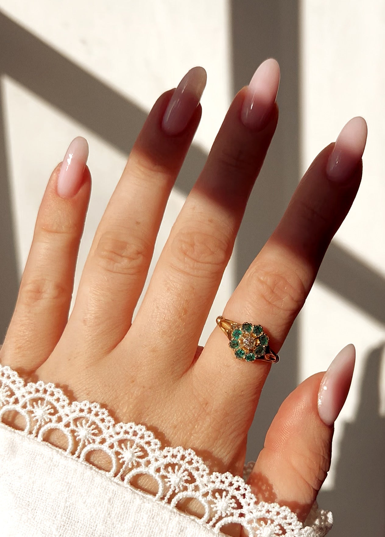 Incredible Victorian 18ct Gold, Diamond and Emerald Ring