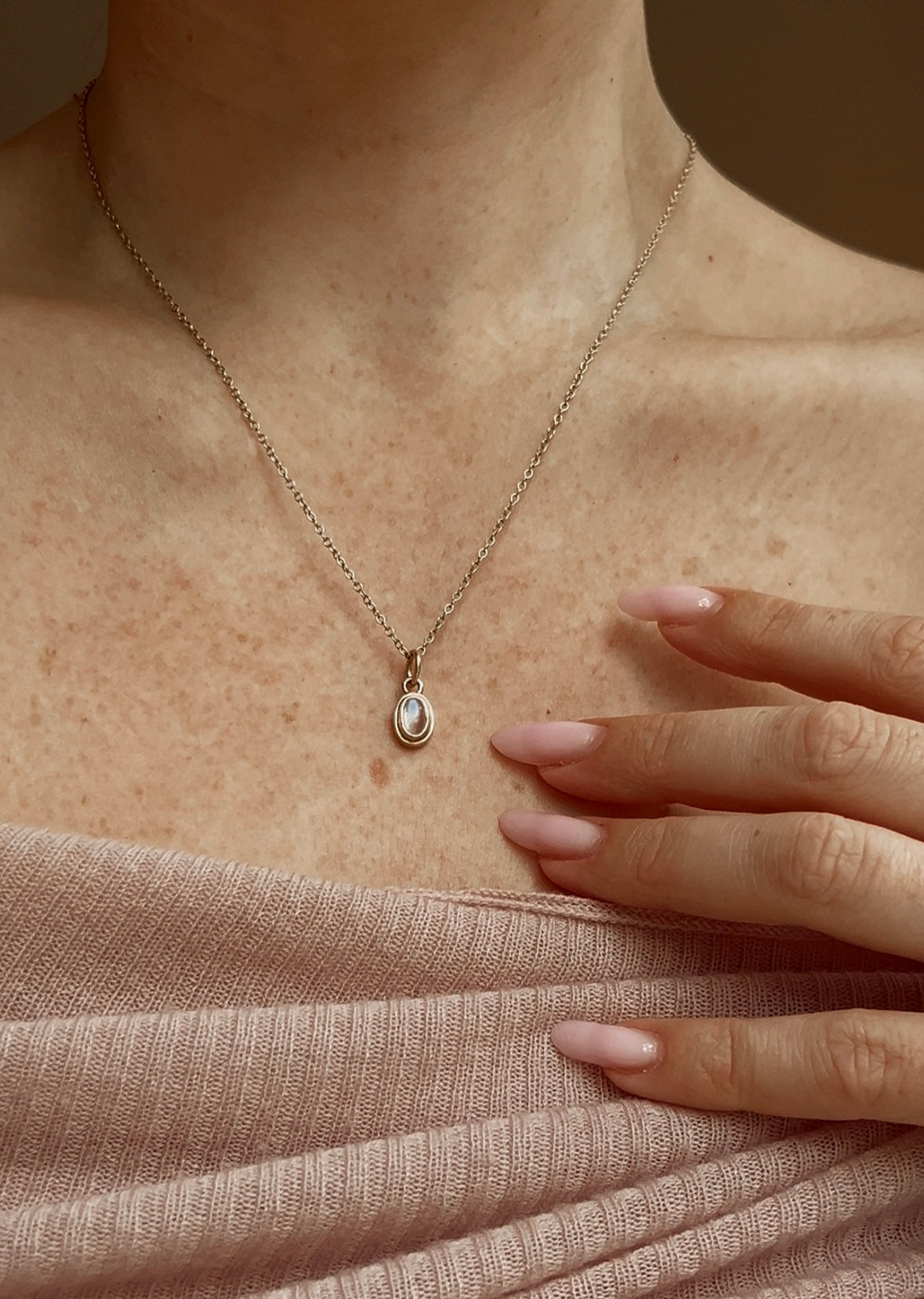 Gorgeous Vintage Gold Moonstone Ring and Matching Pendant