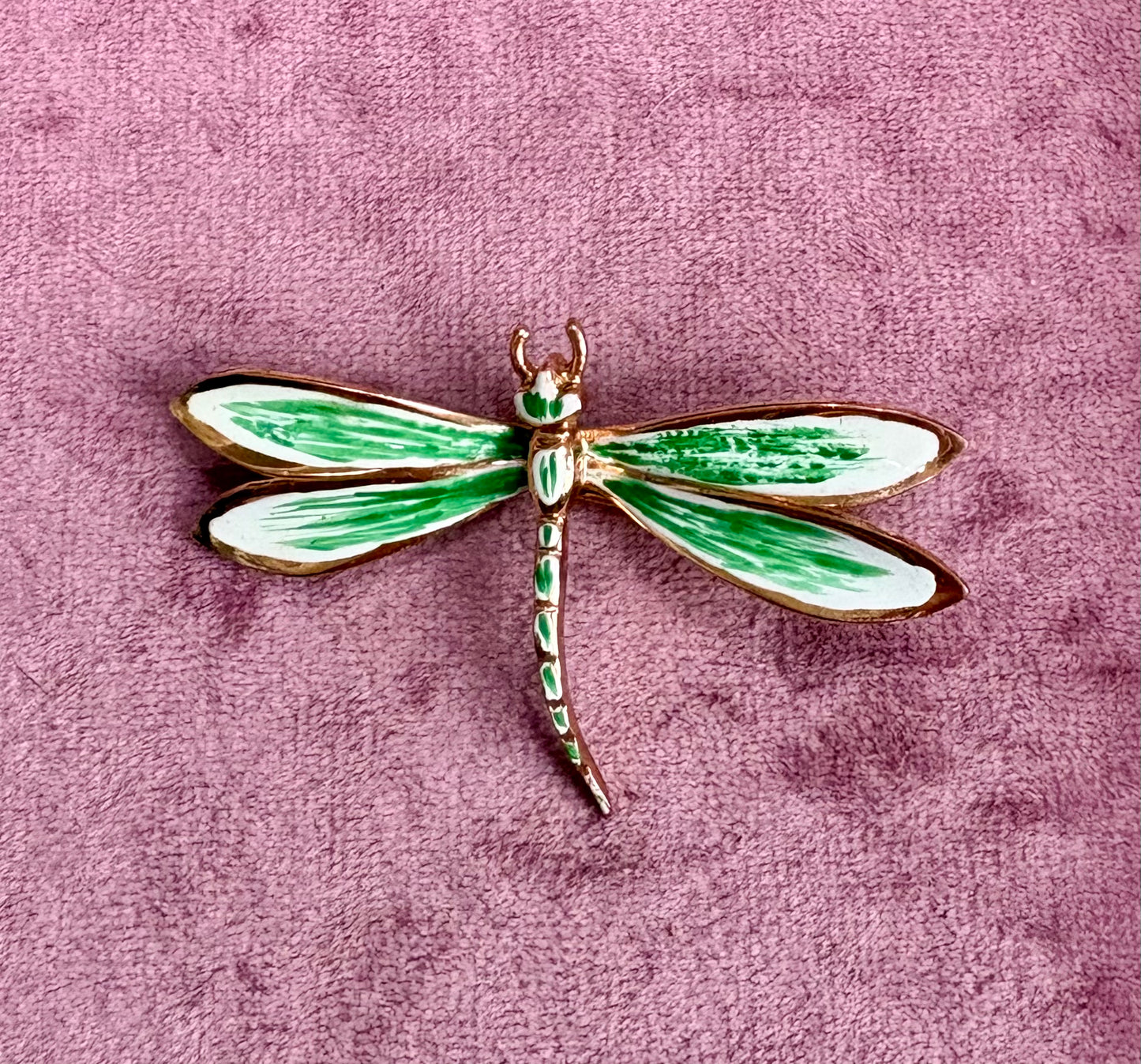 Vintage Enamel Dragonfly Brooch