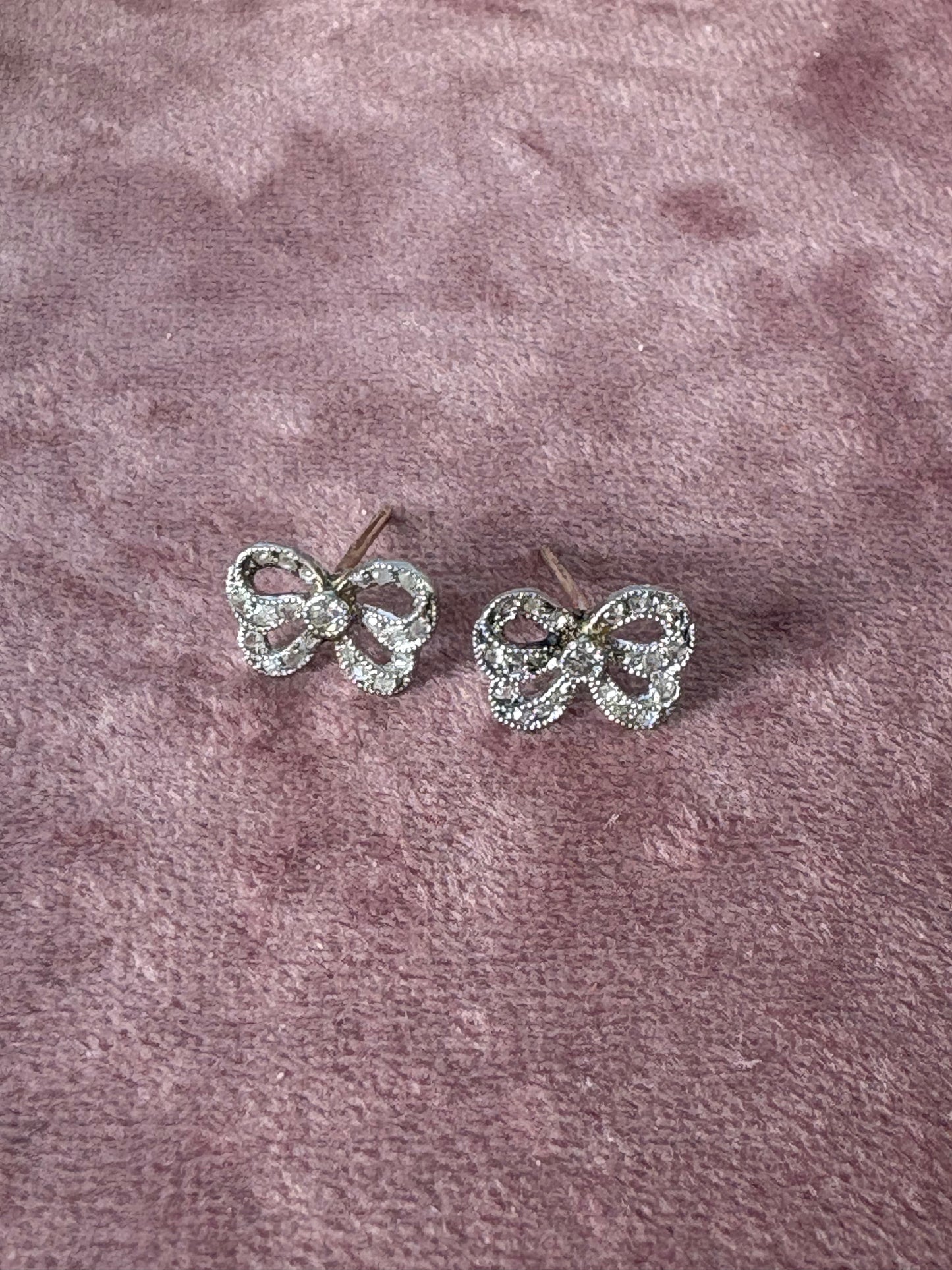 The Sweetest Vintage Diamond Bow Earrings