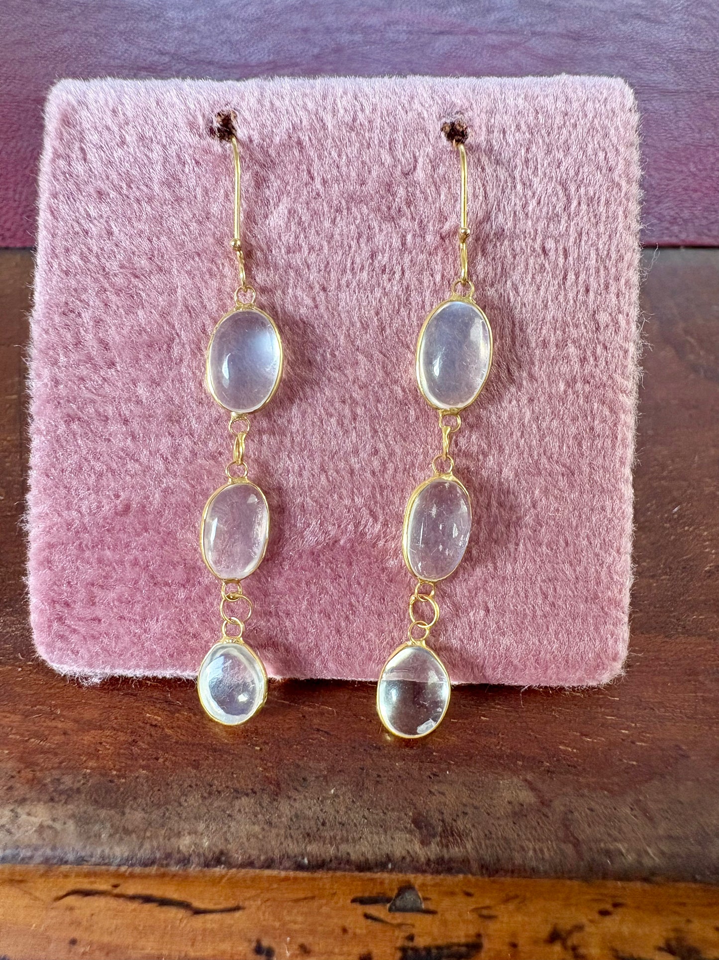Gorgeous Modern Moonstone Drop Earrings