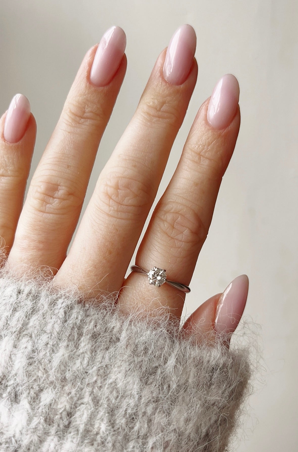 Classic Modern Platinum and Solitaire Diamond Ring