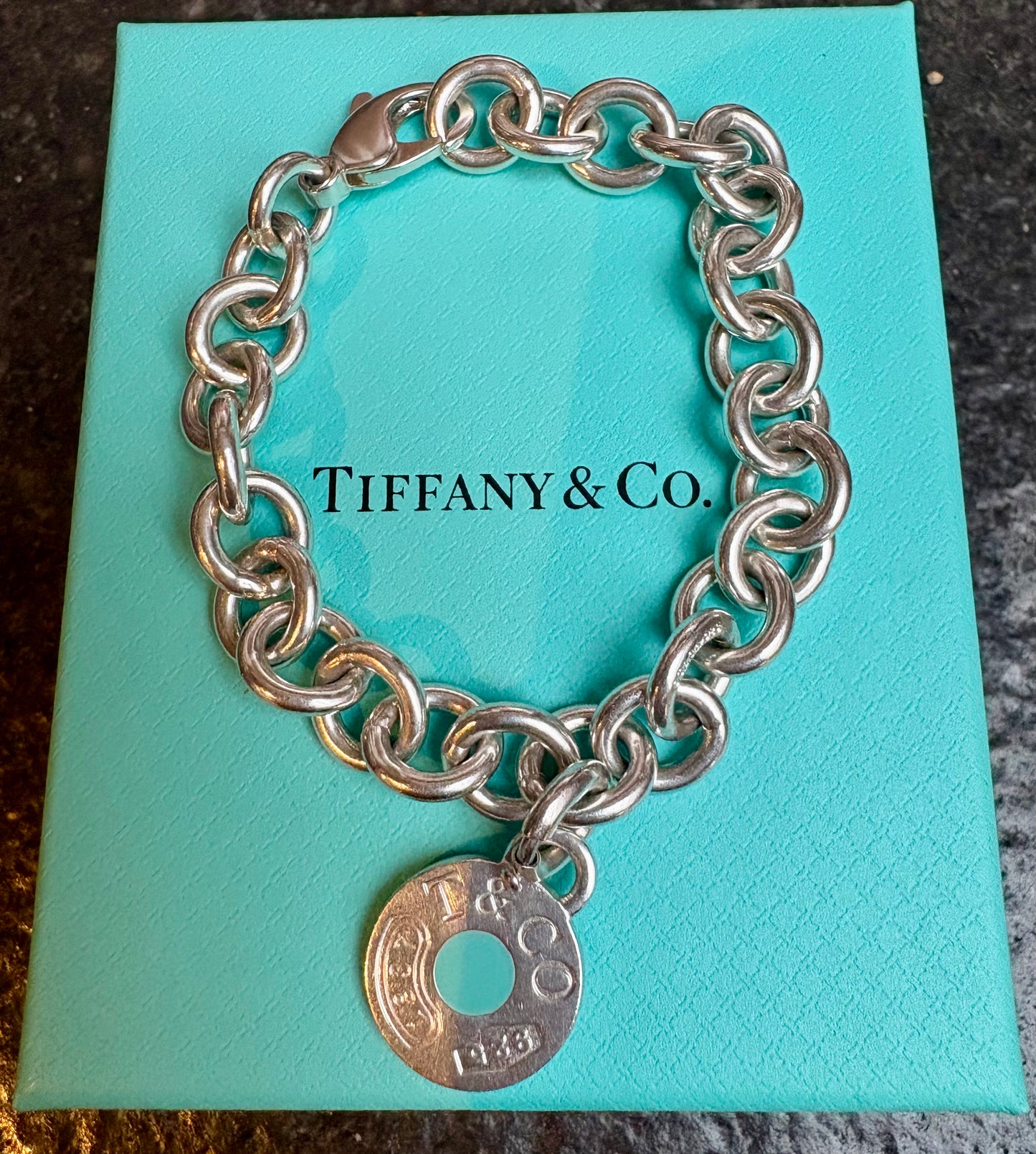 Wonderful Tiffany & Co. Tiffany Blue Buoy Charm and Bracelet