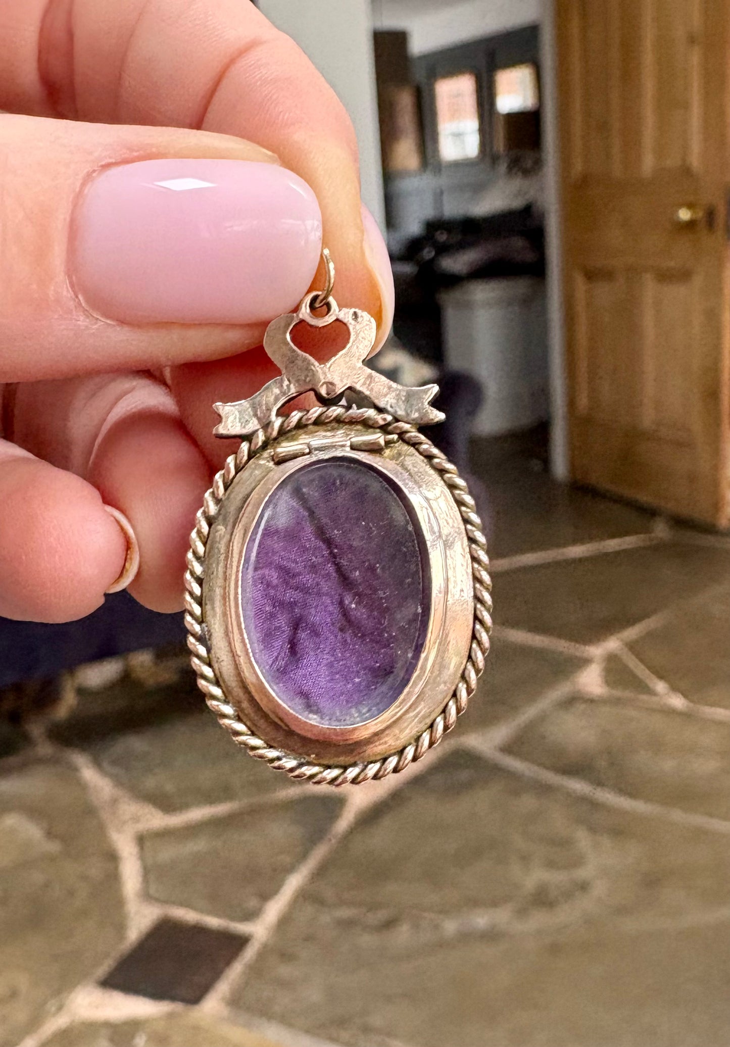 Stunning Late 19th Century Turquoise Locket Pendant