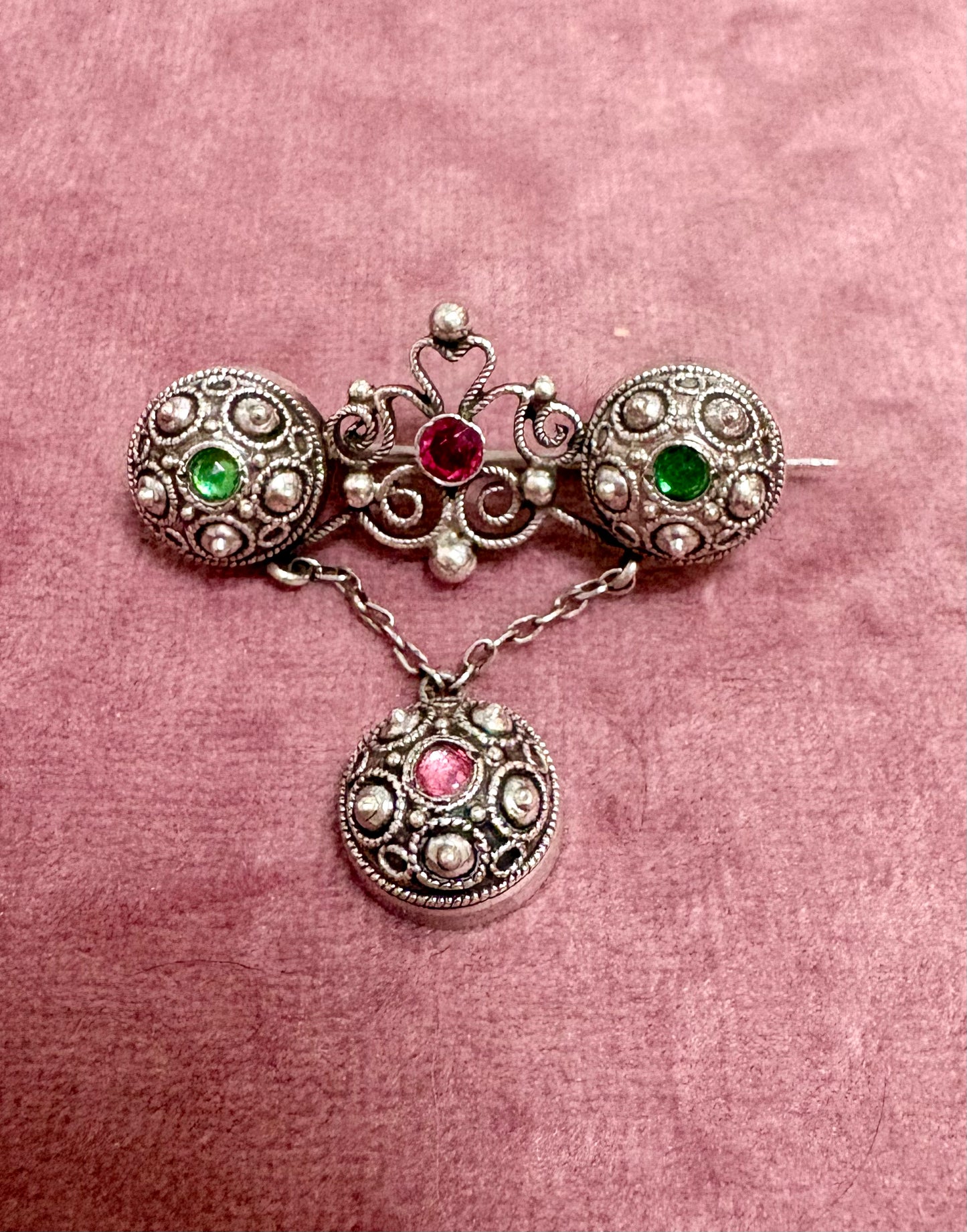 Wonderful Paste Bar Brooch by Gundorph Albertus