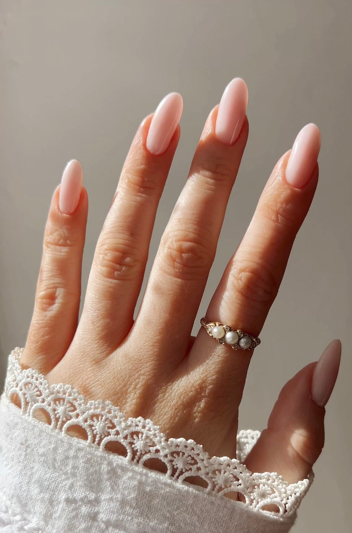 Beautiful Antique 18ct Gold, Pearl and Diamond Ring