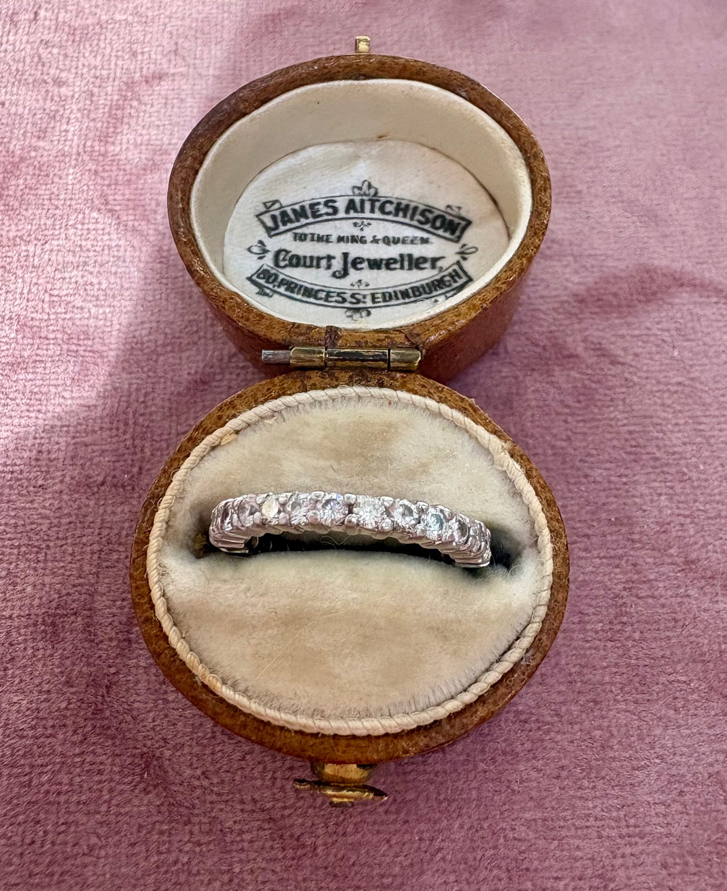 Wonderful Platinum and Brilliant-Cut Diamond Full Eternity Ring
