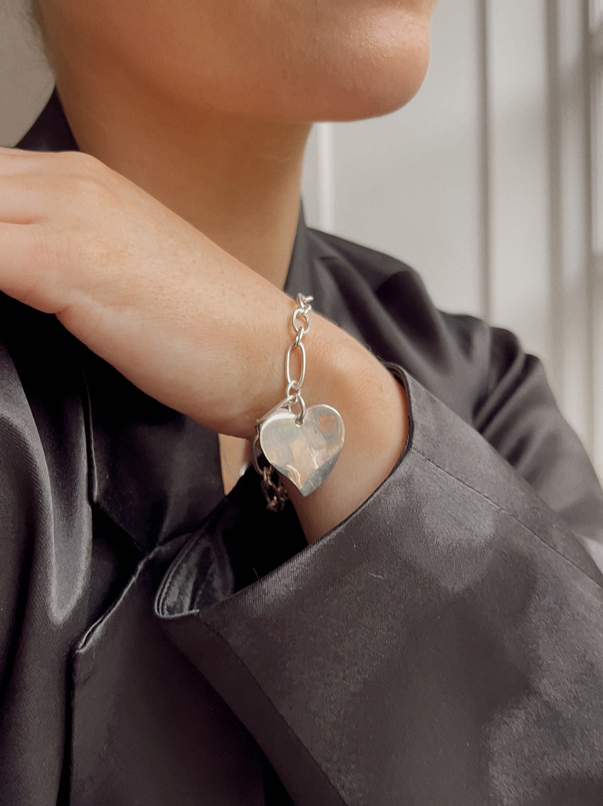 Tiffany & Co. Double Heart Silver Bracelet