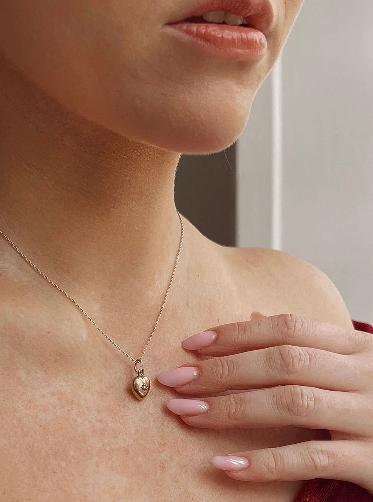 Gorgeous Antique Gold and Seed Pearl Heart Pendant