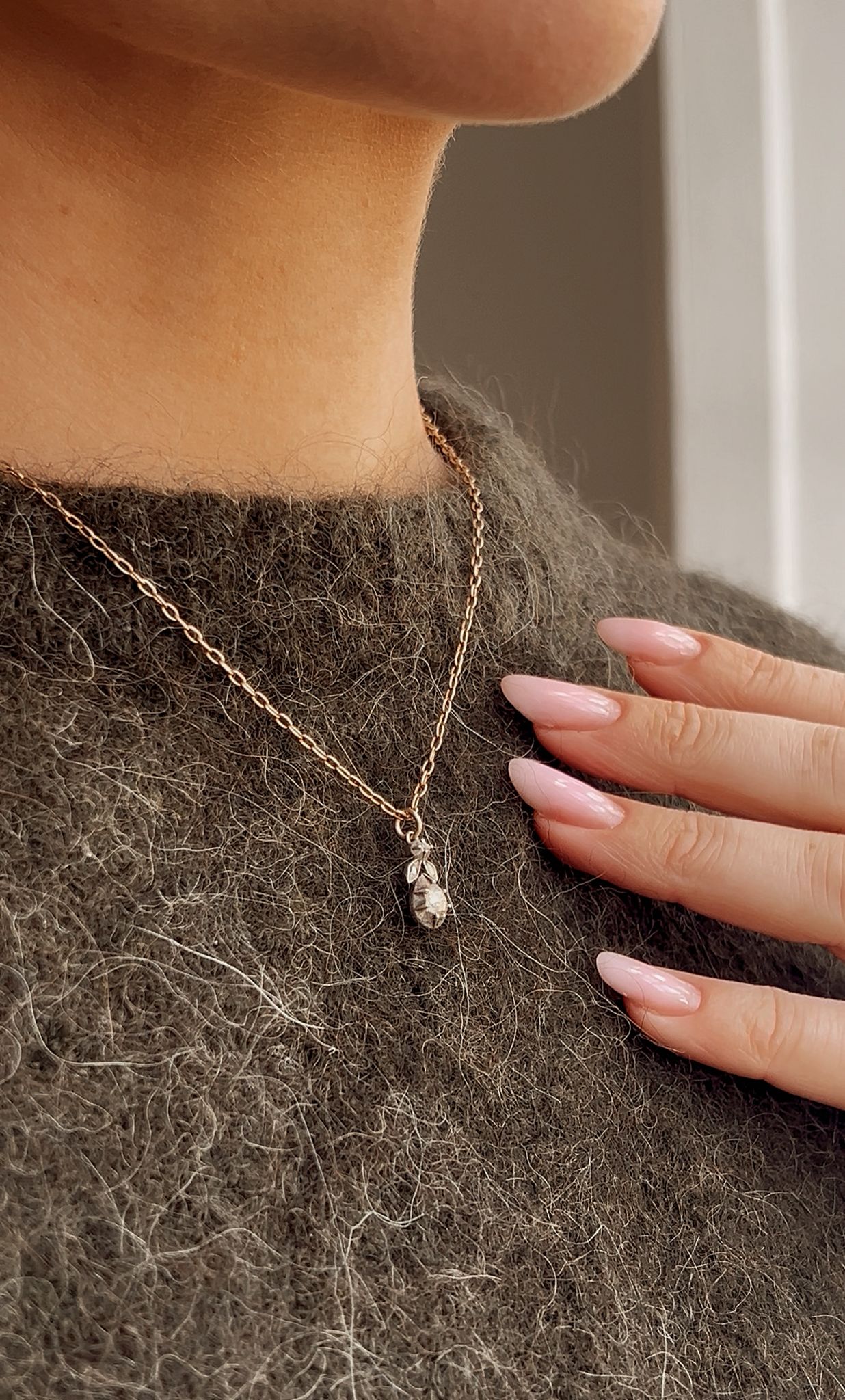 Wonderful Late 19th Century Diamond Pendant on a Gold Chain