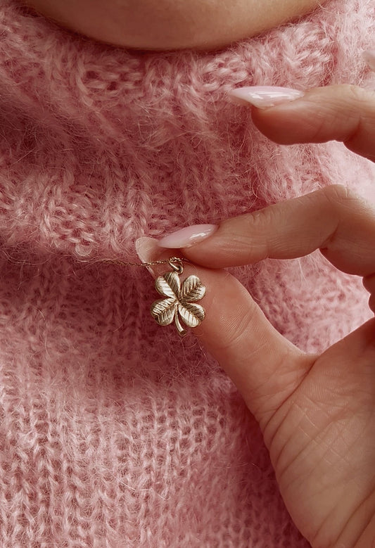 Wonderful Vintage 9ct Gold Four Leaf Clover Charm