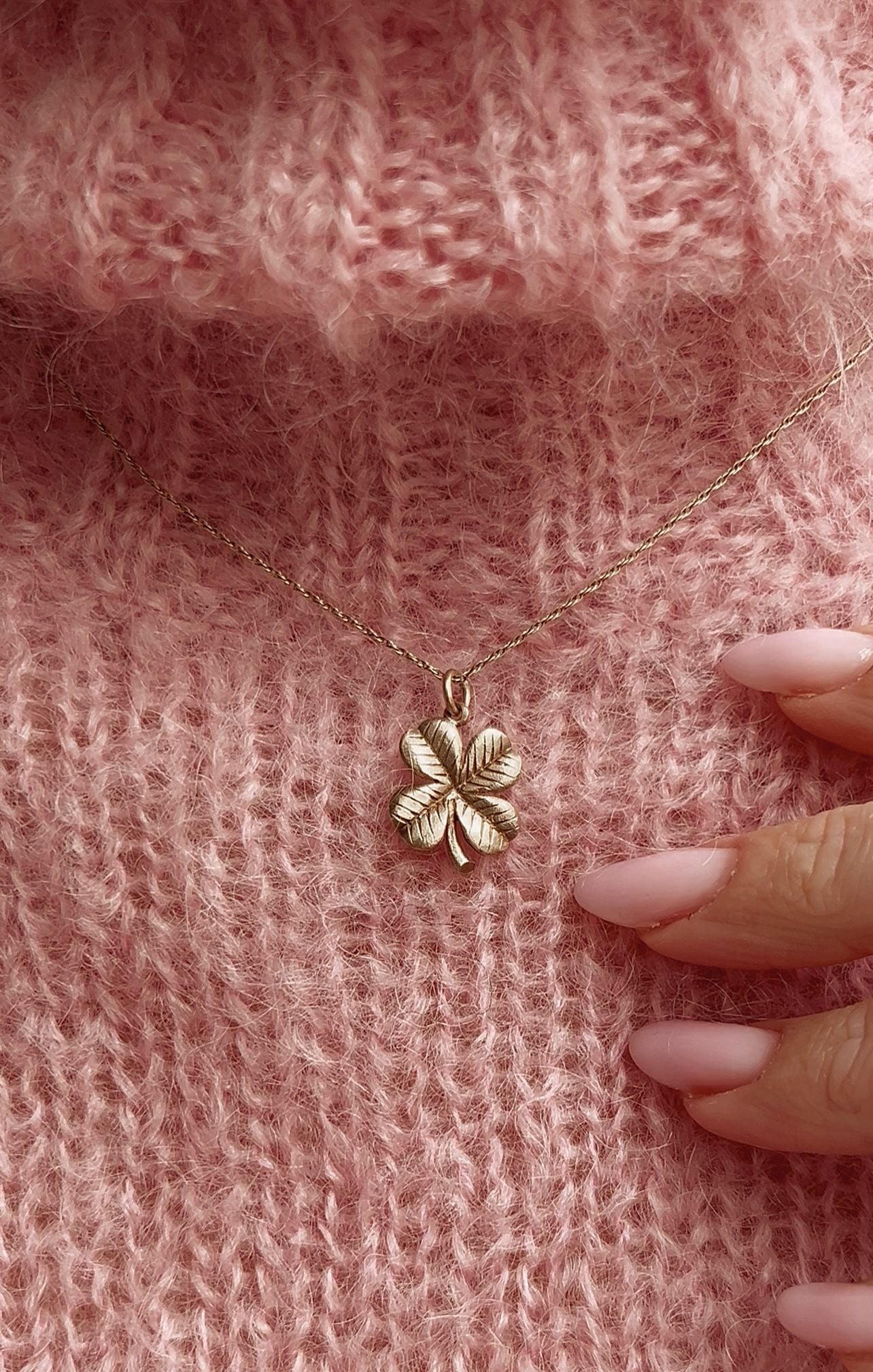 Wonderful Vintage 9ct Gold Four Leaf Clover Charm