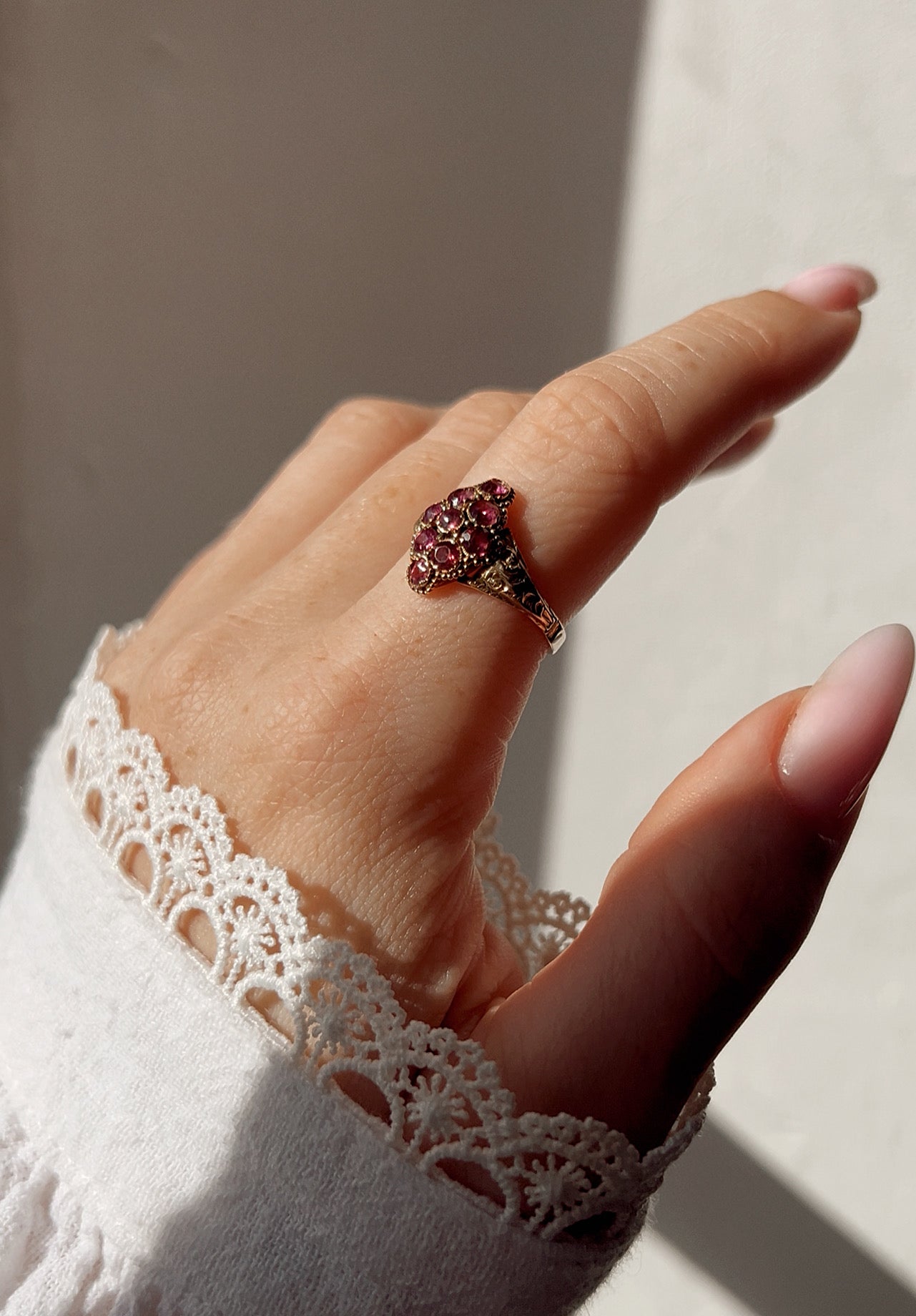 The Most Beautiful Victorian 15ct Gold Garnet Ring
