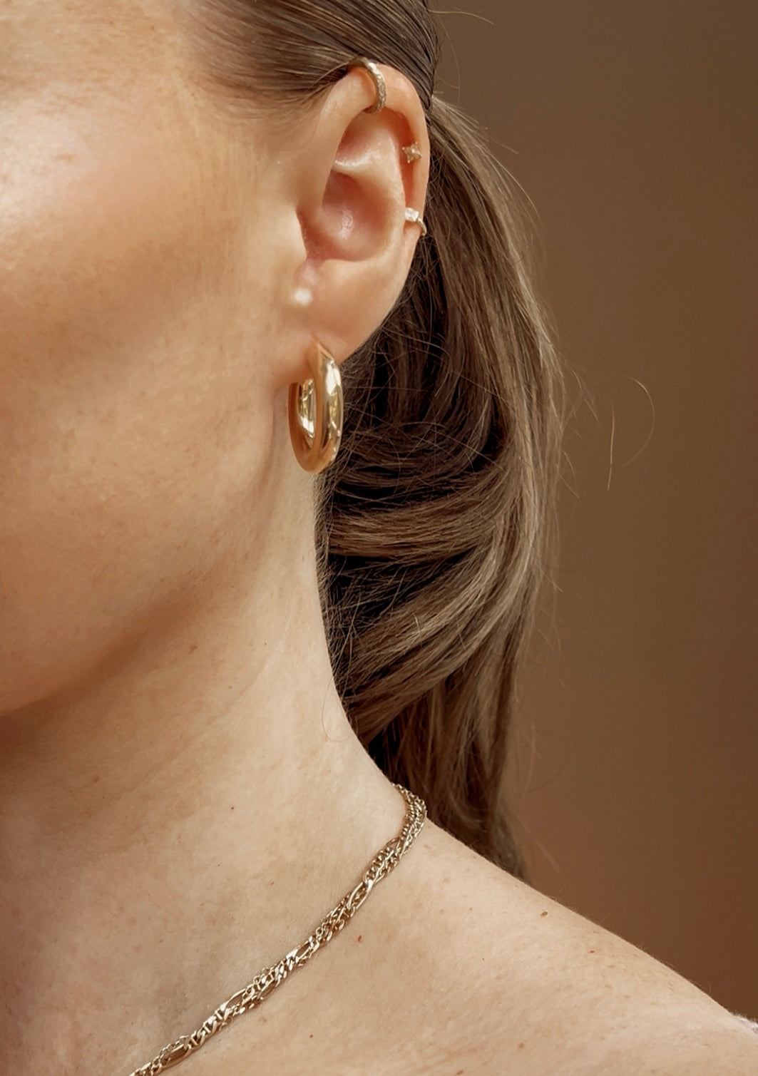 Gorgeous Vintage 9ct Gold Chunky Hoop Earrings