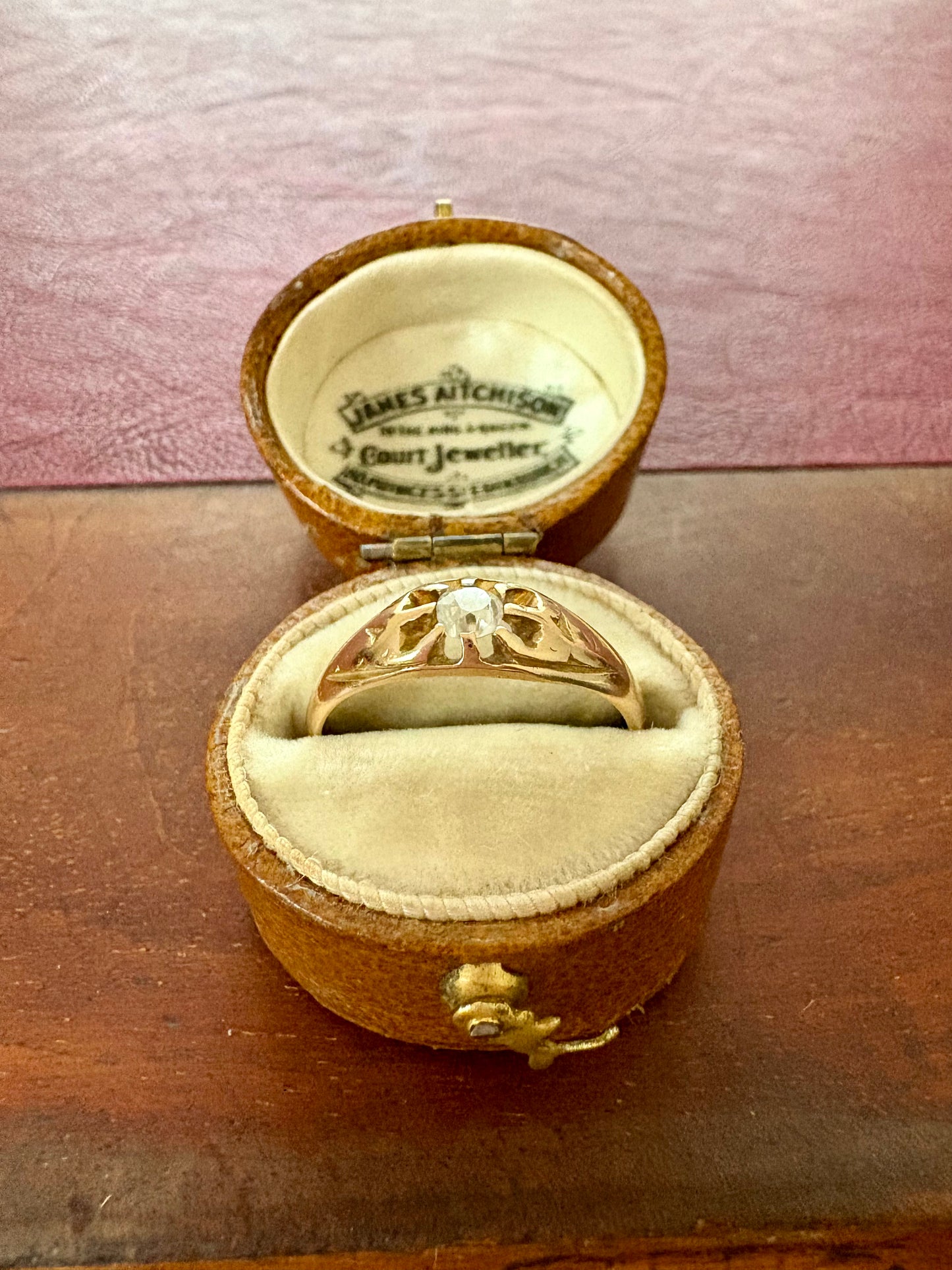 Gorgeous Edwardian 18ct Gold and Old-Cut Diamond Ring