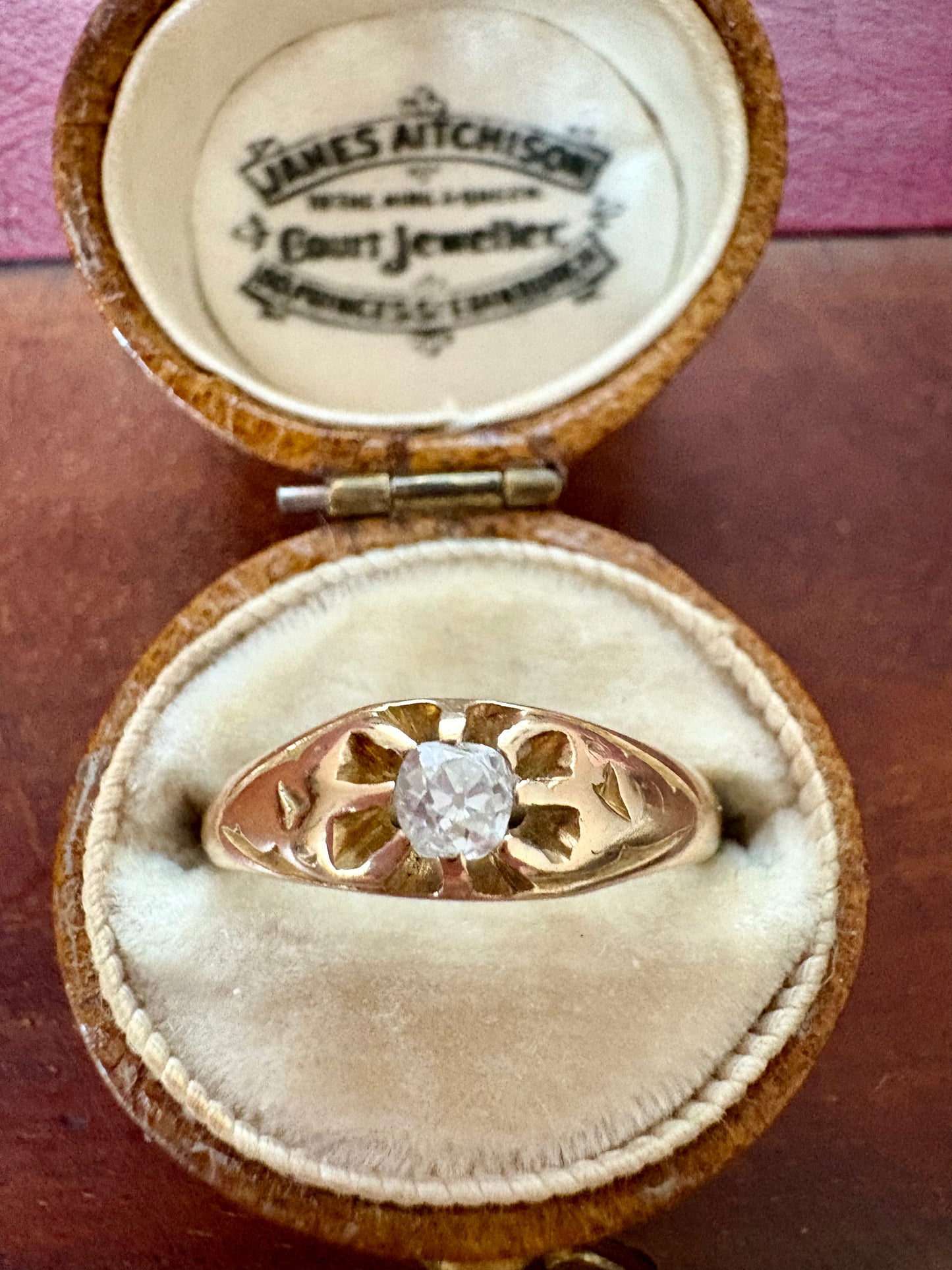 Gorgeous Edwardian 18ct Gold and Old-Cut Diamond Ring