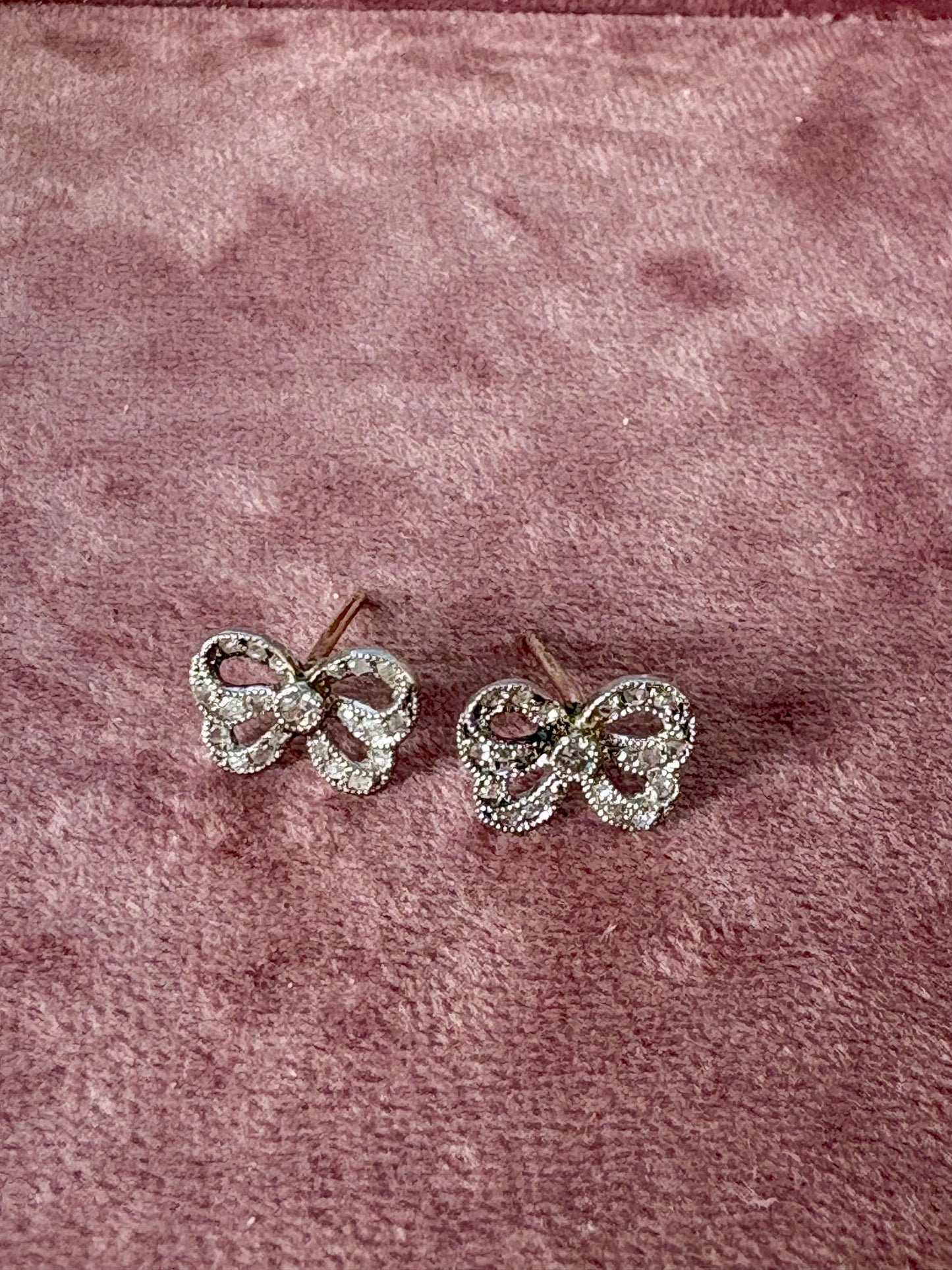 The Sweetest Vintage Diamond Bow Earrings