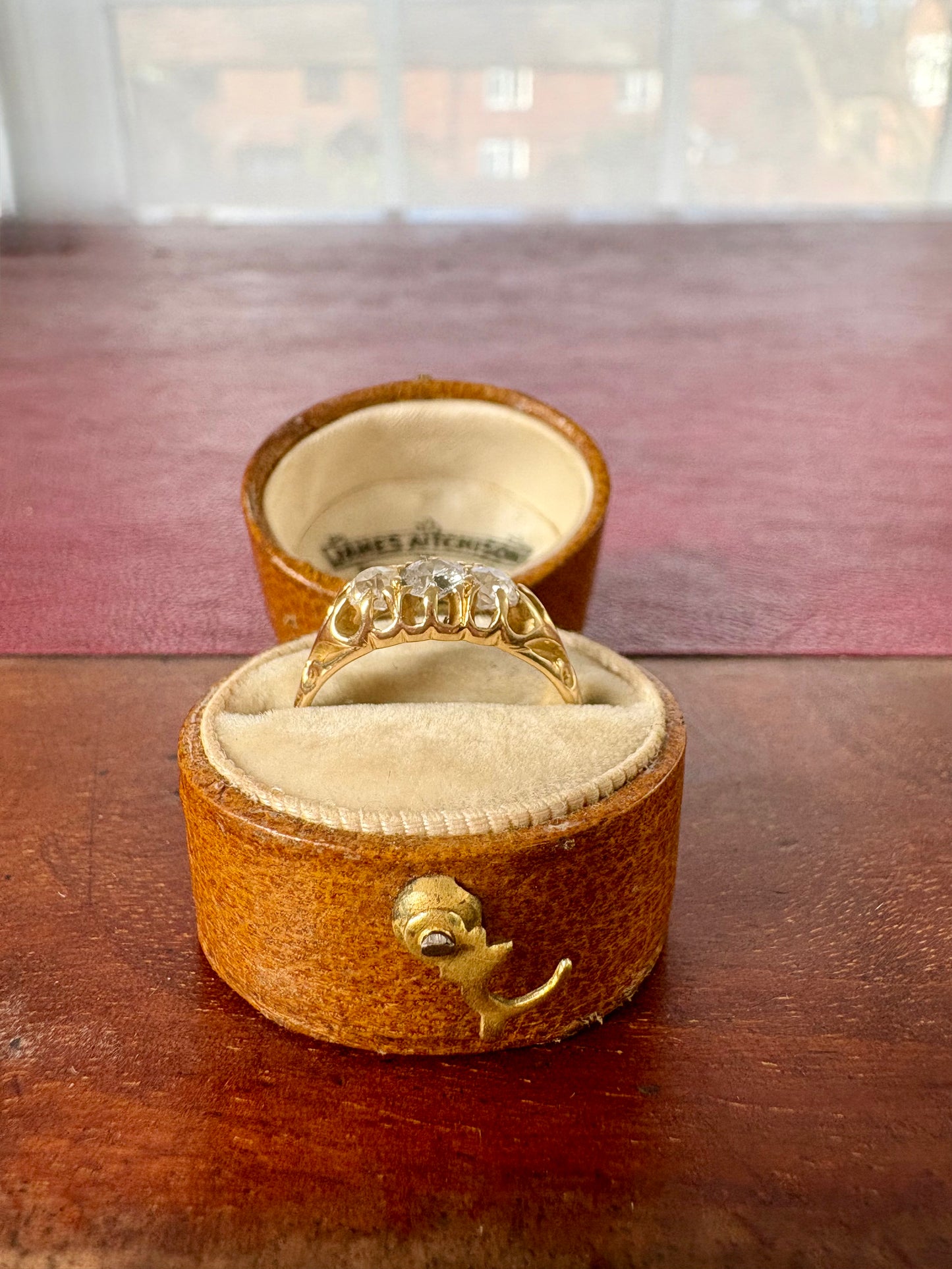 Gorgeous Old Cut Diamond Three Stone Ring