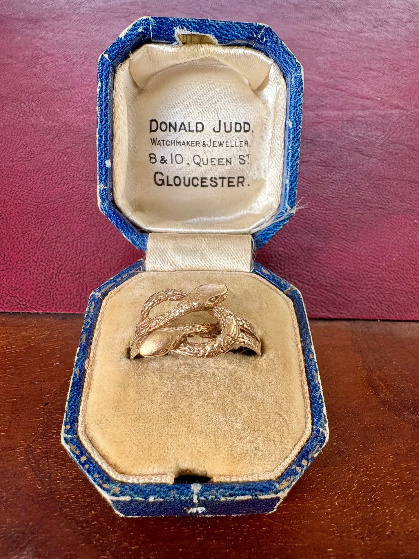 9ct Gold Vintage Snake Ring