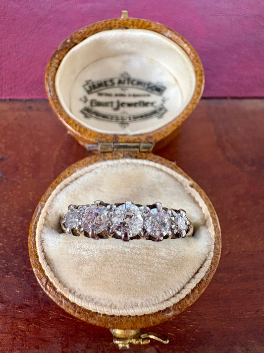 Old Cut Diamond Five Stone Ring