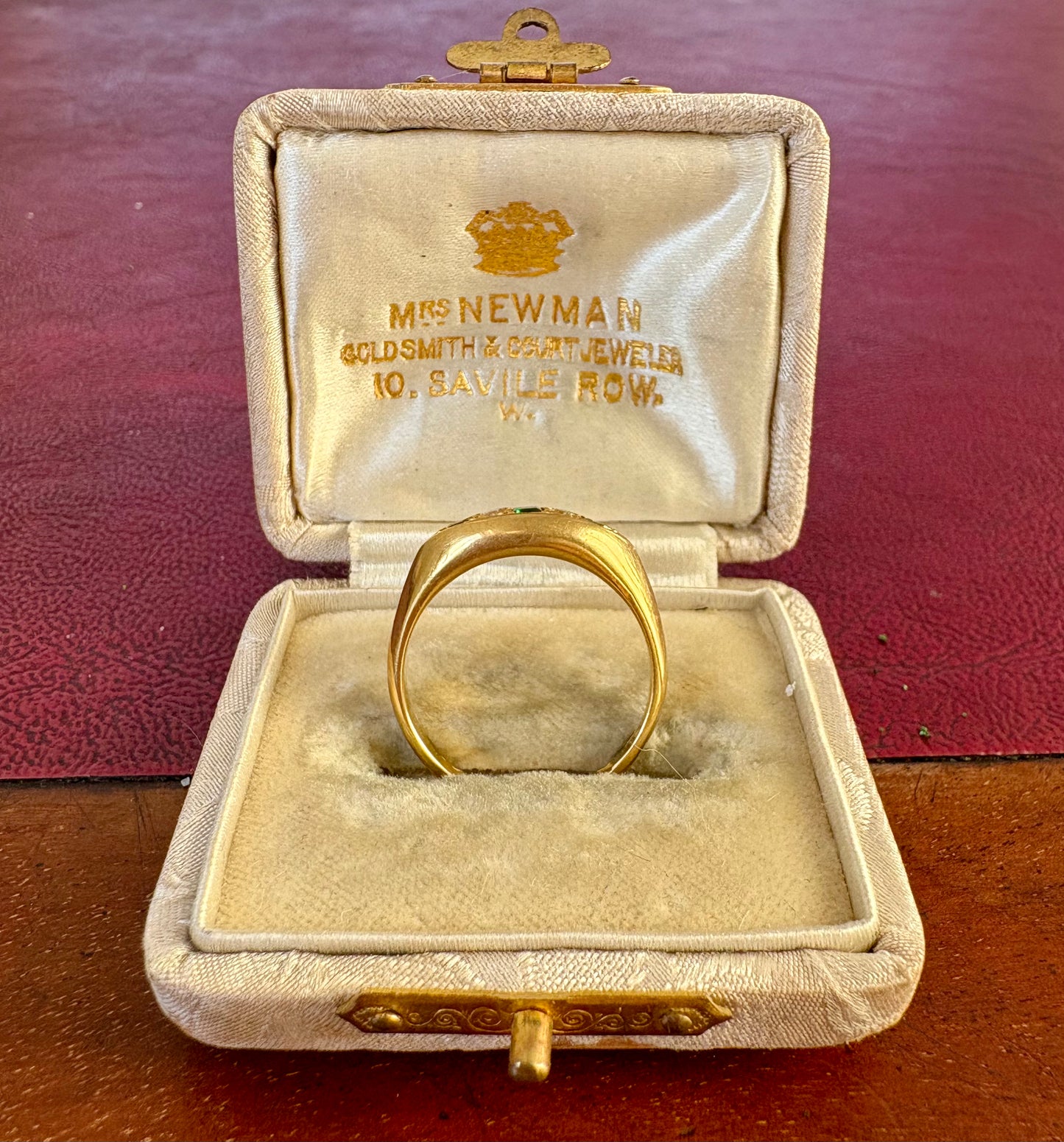 Stunning Early 20th Century 18ct Gold, Emerald and Old-Cut Diamond Ring