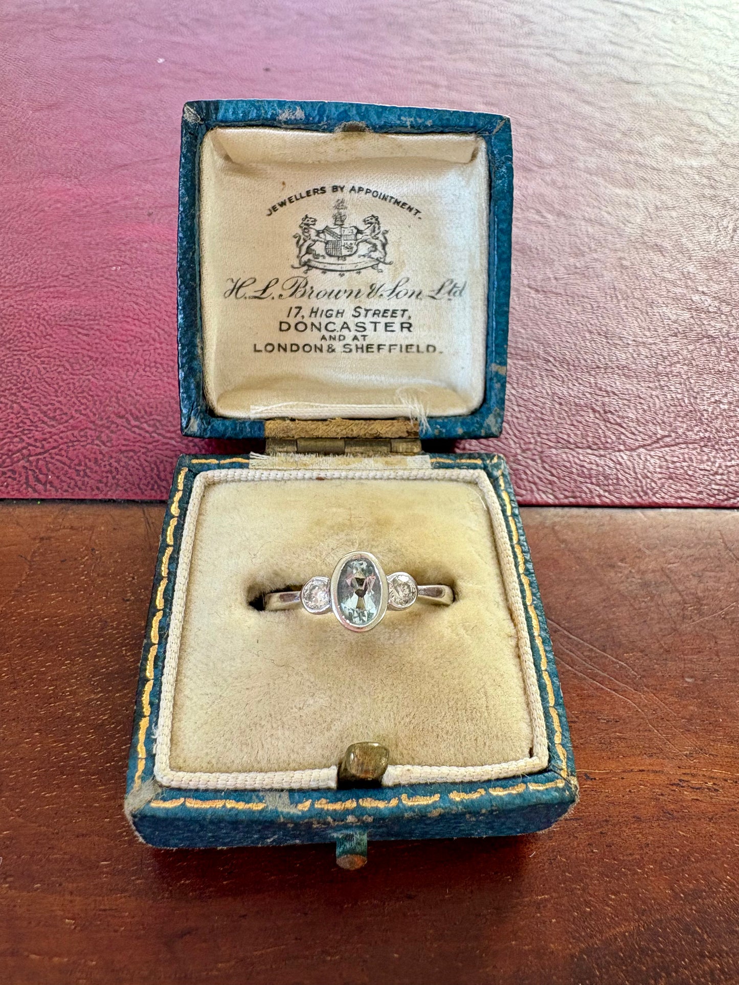 Very Sweet 9ct White Gold, Aquamarine and Diamond Ring