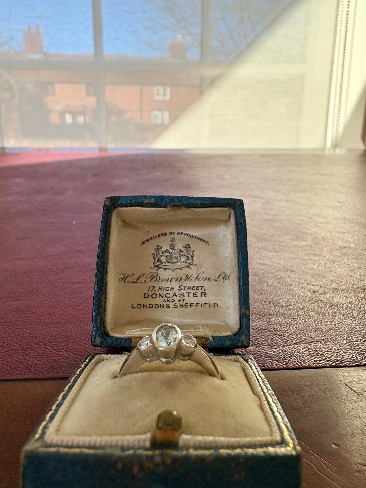 Very Sweet 9ct White Gold, Aquamarine and Diamond Ring