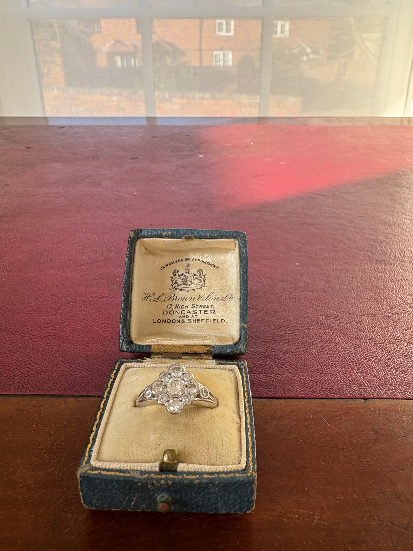 Gorgeous Chunky White Gold Diamond Cluster Ring