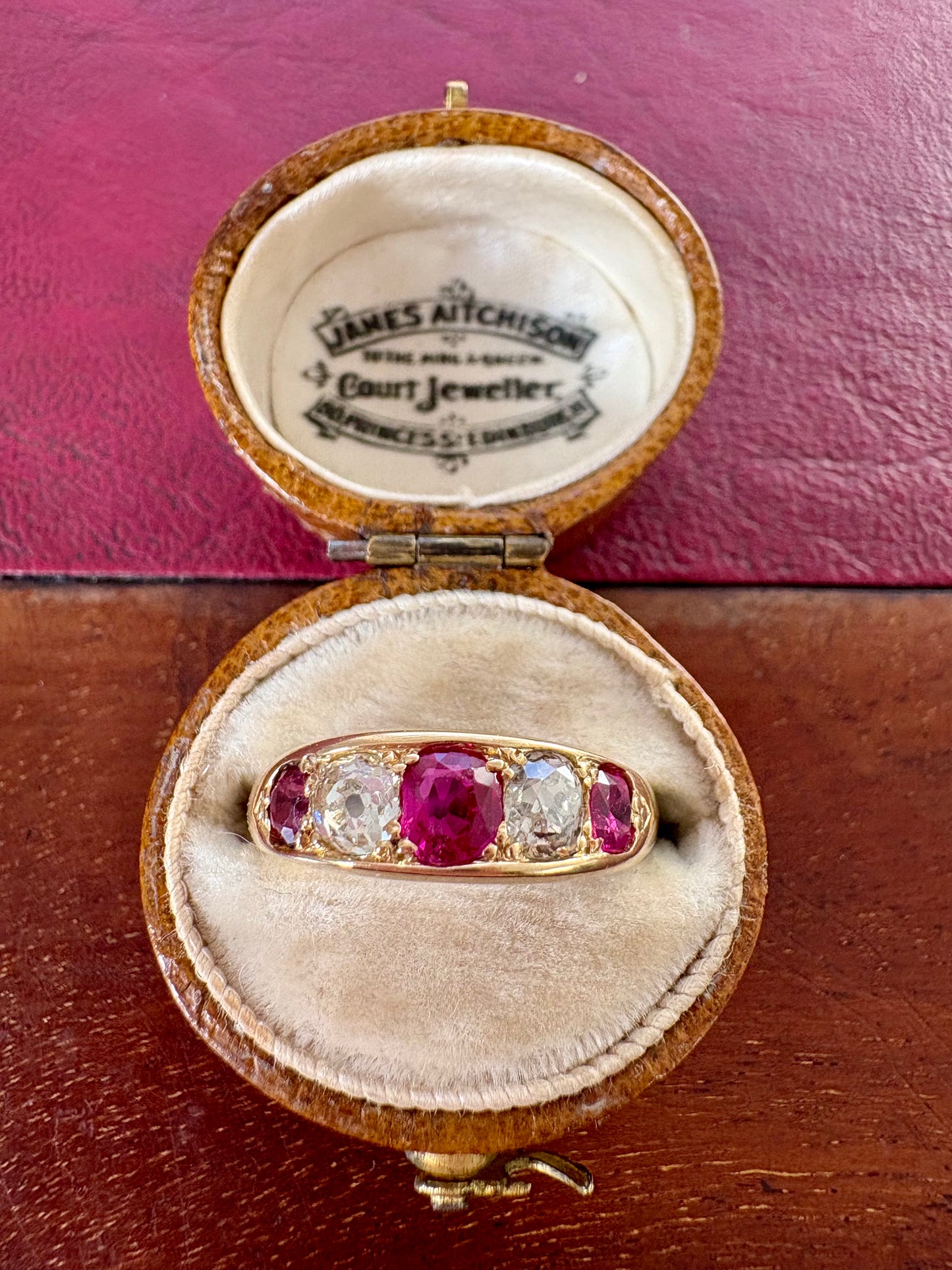A Breathtakingly Beautiful Late 19th Century Ruby and Diamond Ring