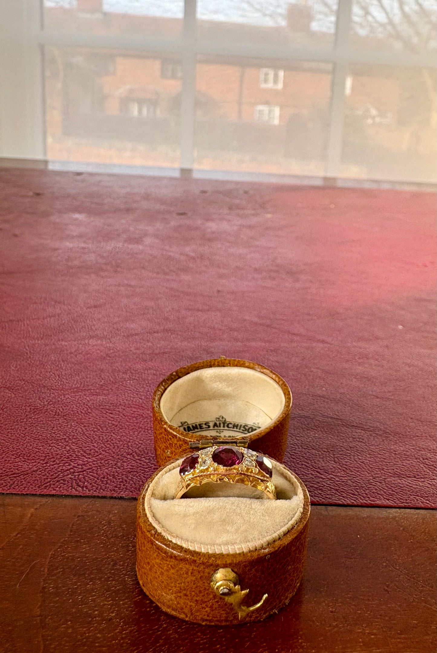 A Truly Gorgeous Victorian Gold, Garnet and Diamond Ring