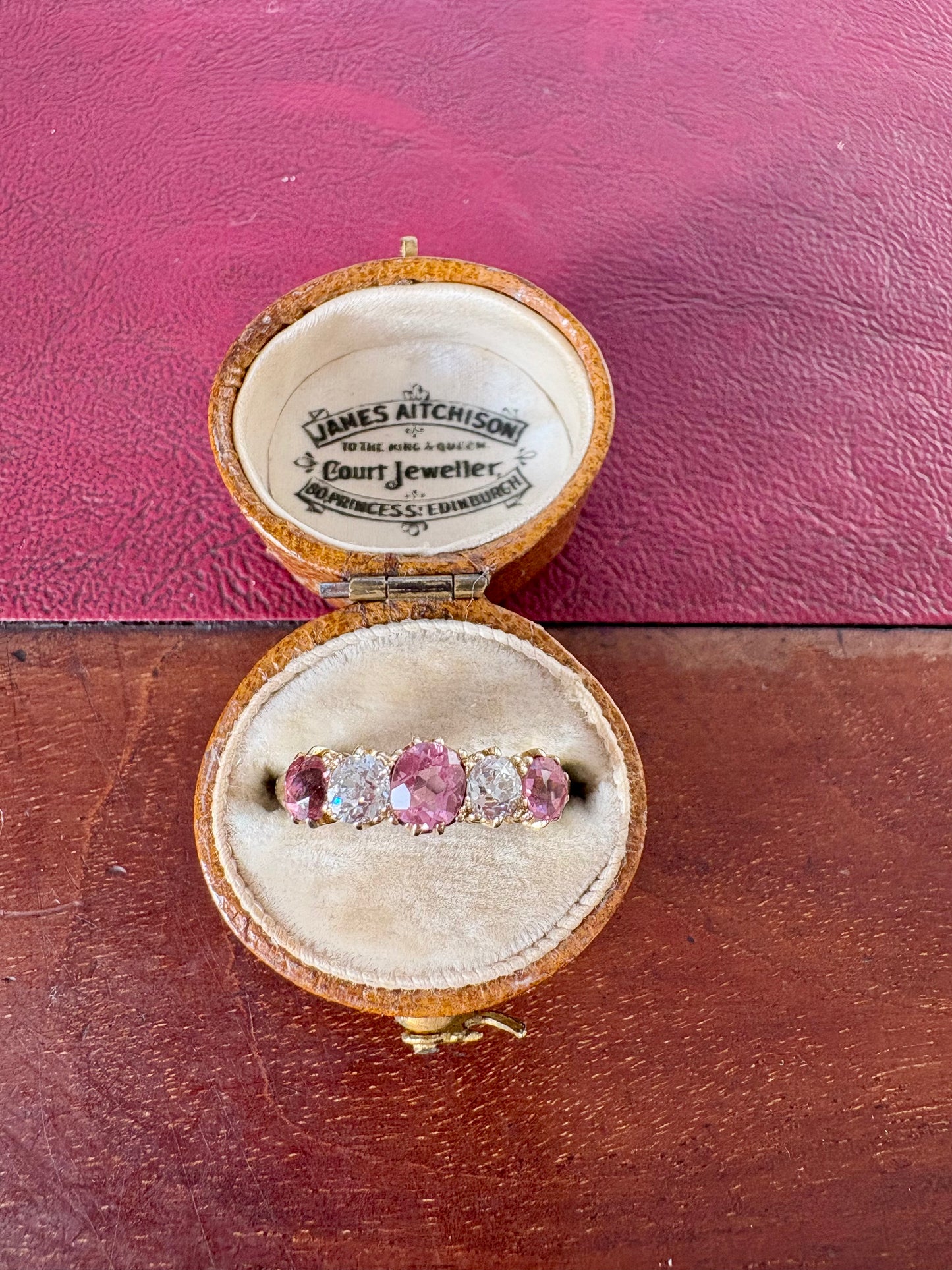 The Most Beautiful 20th Century 18ct Gold, Pink Tourmaline and Diamond Ring