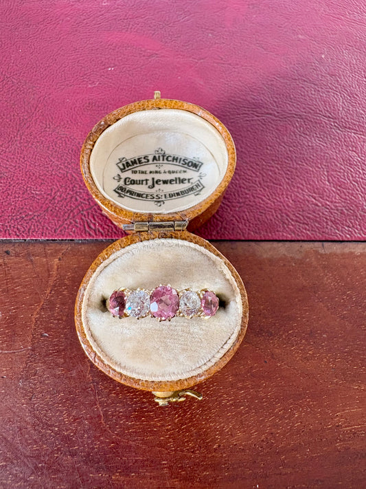 The Most Beautiful 20th Century 18ct Gold, Pink Tourmaline and Diamond Ring