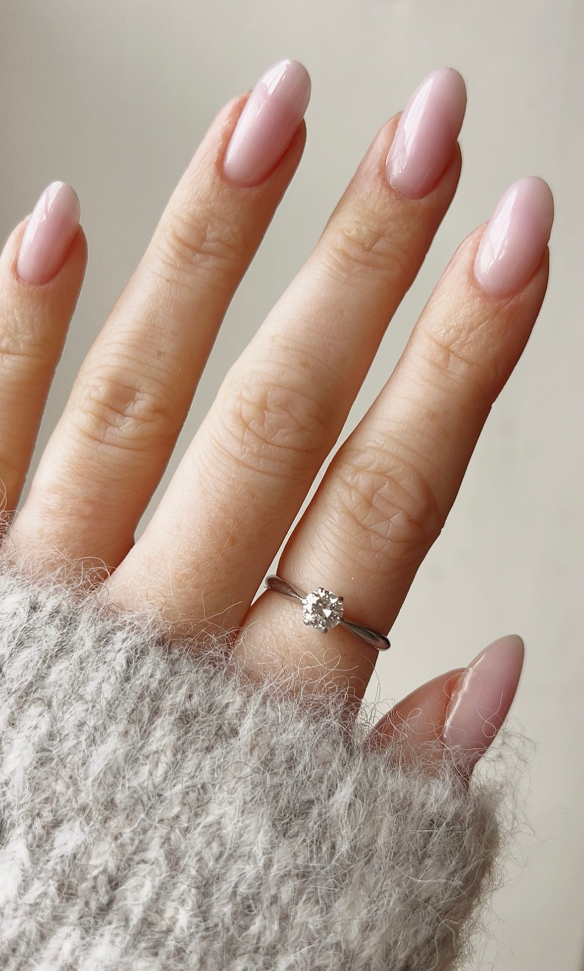 Classic Modern Platinum and Solitaire Diamond Ring