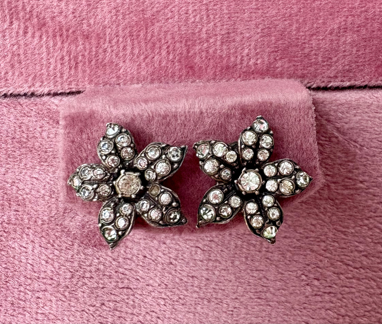 Lovely Pair of Vintage Clip-On Paste Earrings