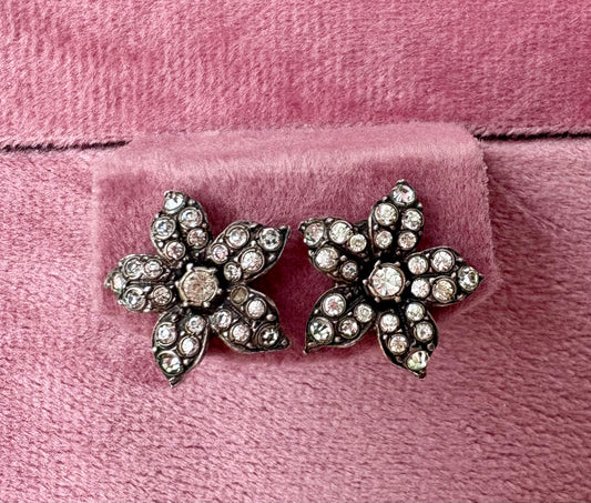 Lovely Pair of Vintage Clip-On Paste Earrings
