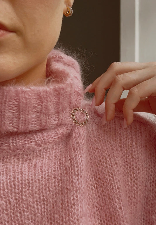 Gorgeous 20th Century Gold and Seed Pearl Wreath Brooch