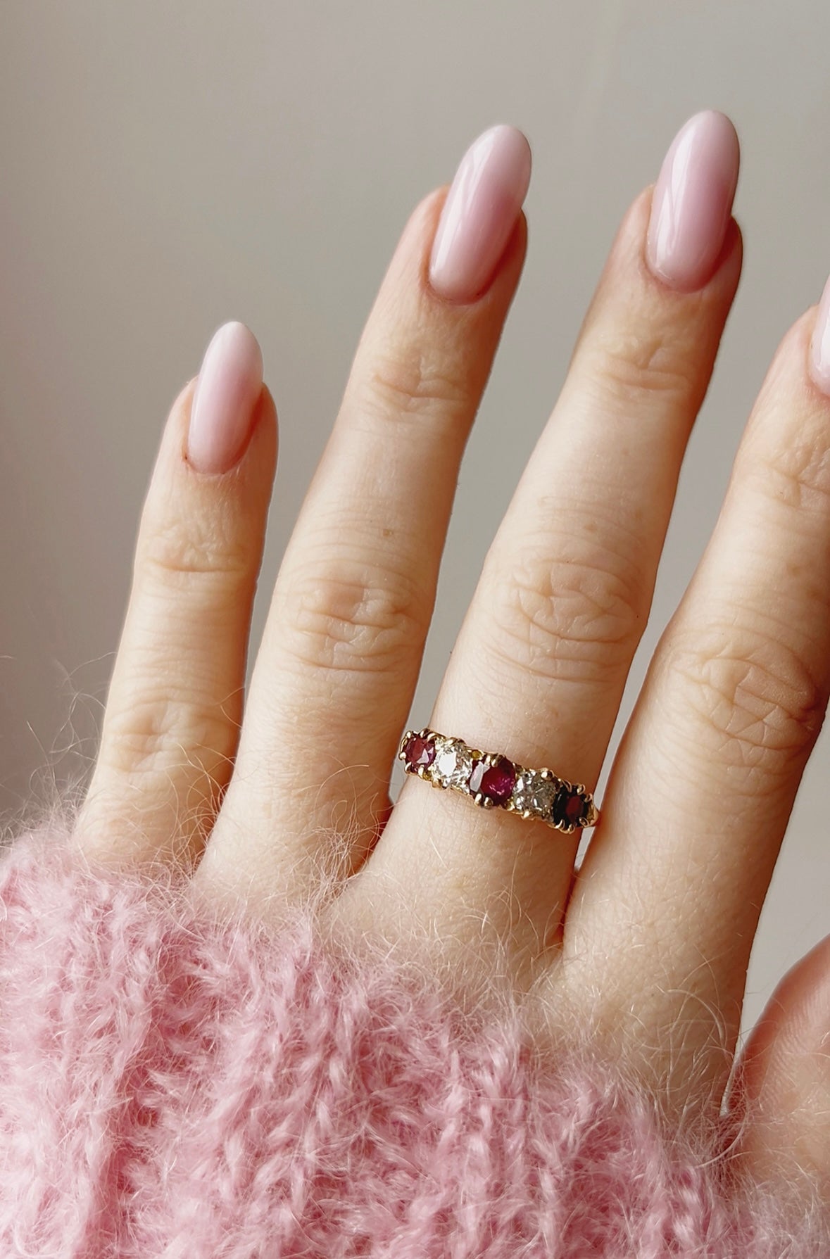 Wonderful Victorian 18ct Gold, Ruby and Diamond Ring