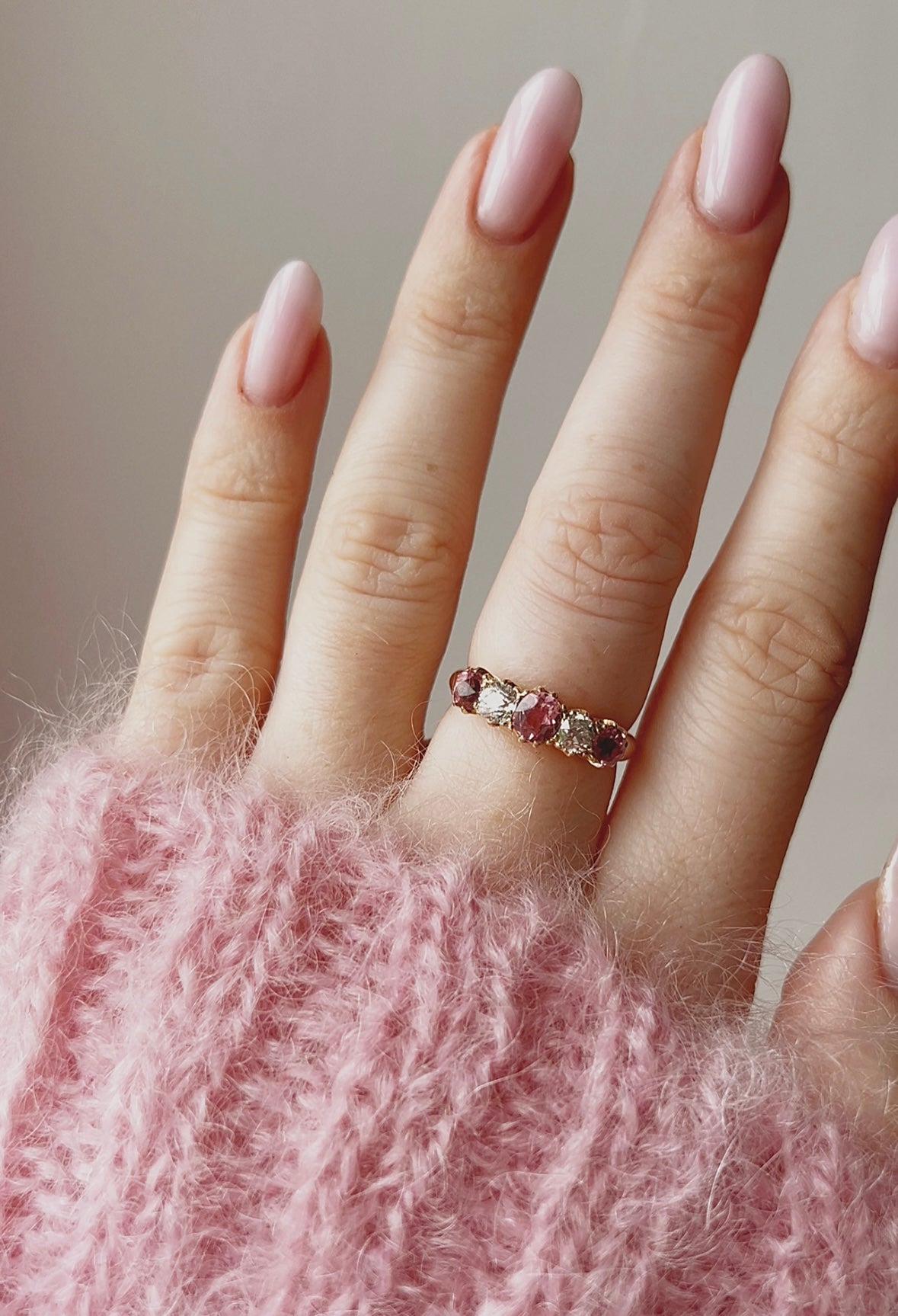 The Most Beautiful 20th Century 18ct Gold, Pink Tourmaline and Diamond Ring
