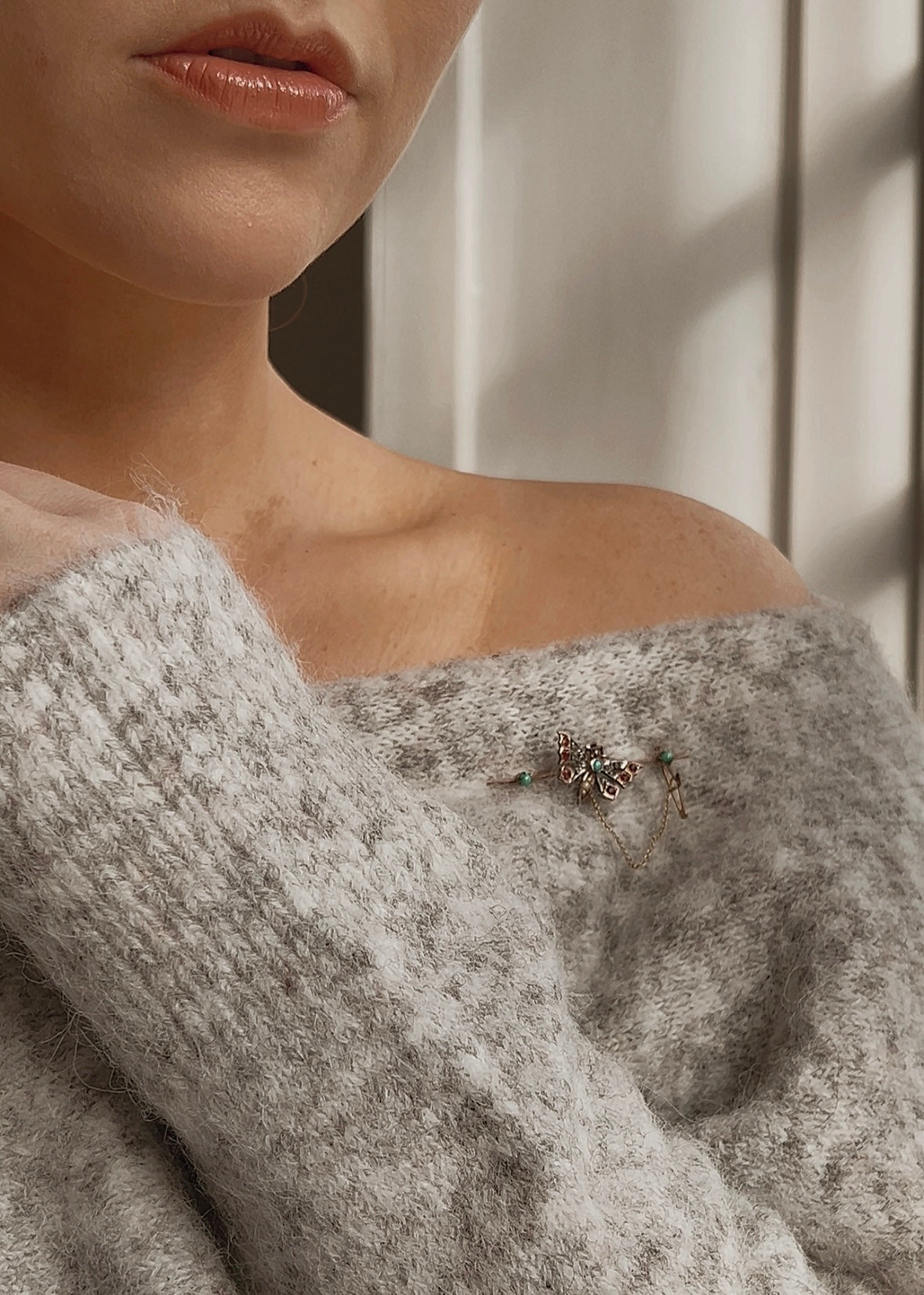 Wonderful Early 20th Century Gem-Set Butterly Brooch