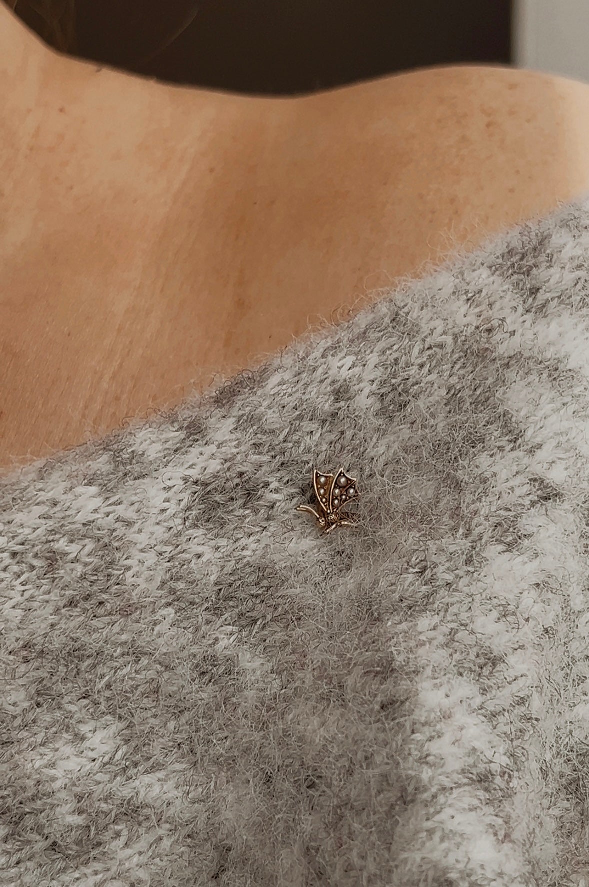 Wonderful Early 20th Century Butterfly Stickpin