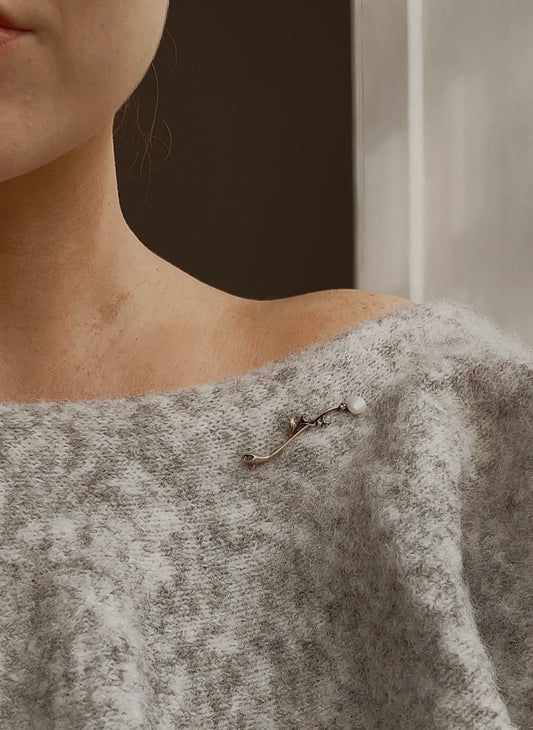 Wonderful Early 20th Century Gem and Diamond Floral Brooch