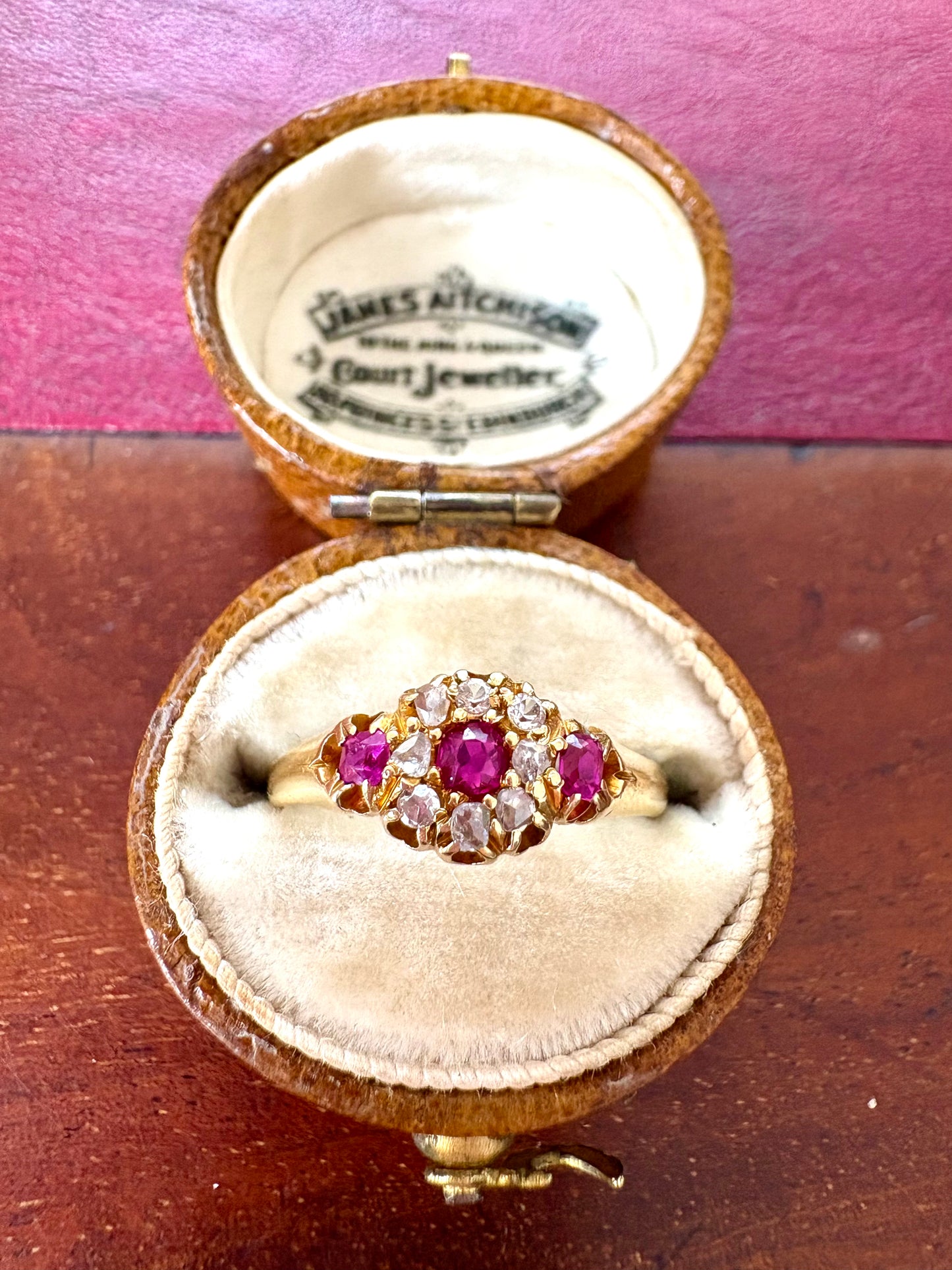 Exceptionally Pretty Early 20th Century 18ct Gold, Ruby and Diamond Ring