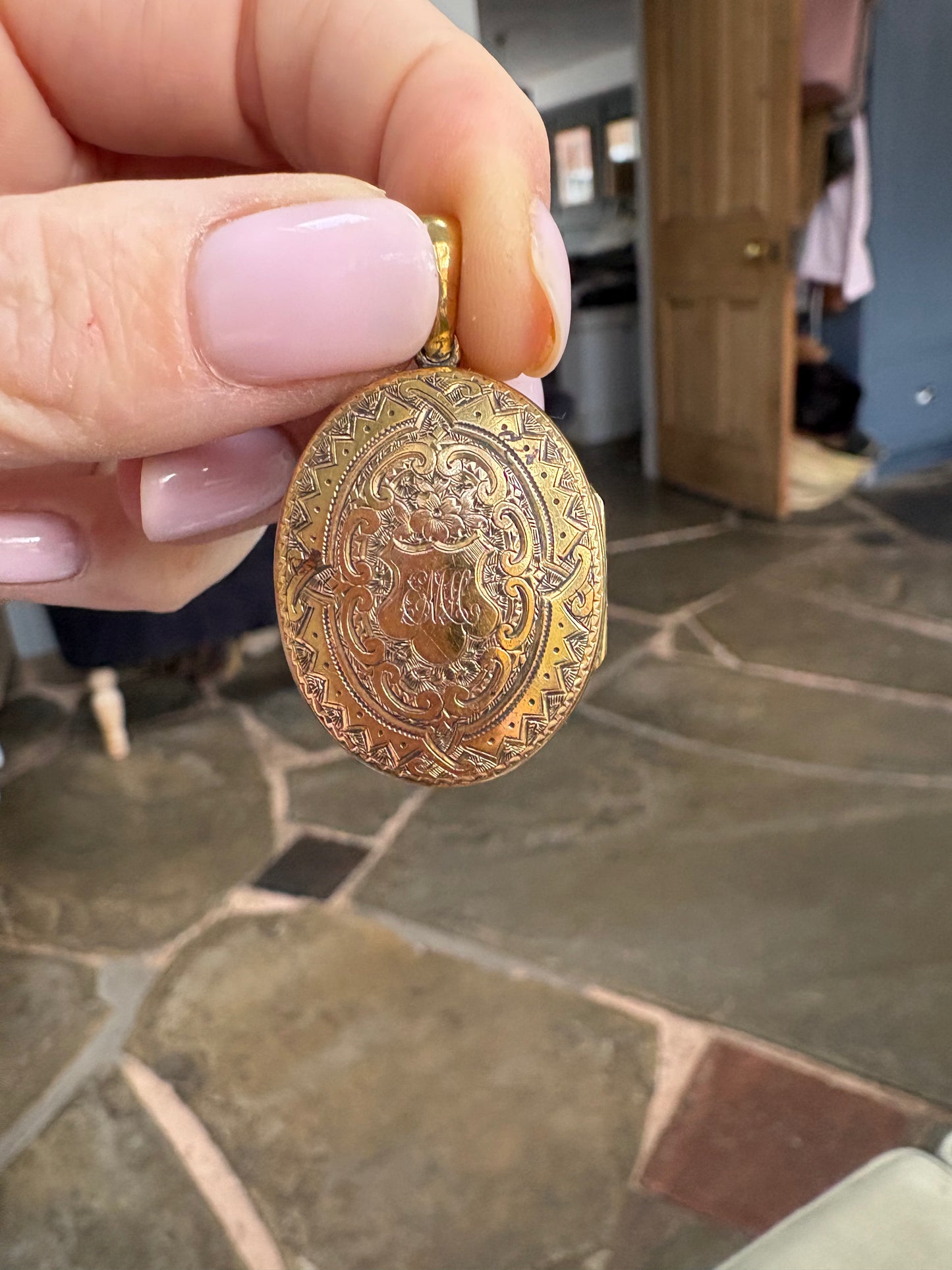Wonderful Late 19th Century Enamel Hairwork Memorial Locket
