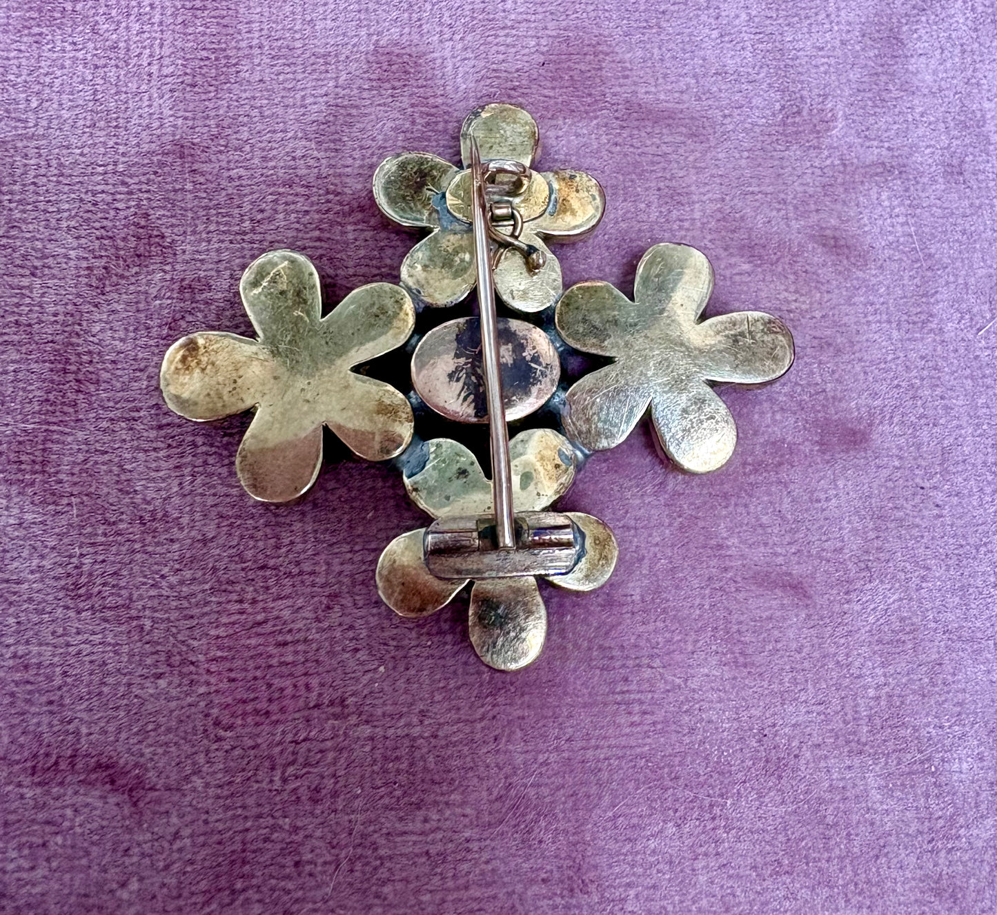 Stunning Victorian Foil-back Garnet Floral Brooch