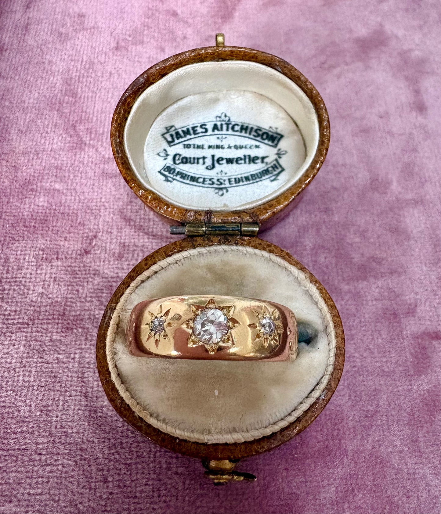 Stunning Late Victorian 18ct Gold and Old-Cut Diamond Starburst Ring