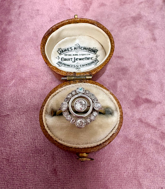 Stunning Art Deco Diamond Cluster Ring