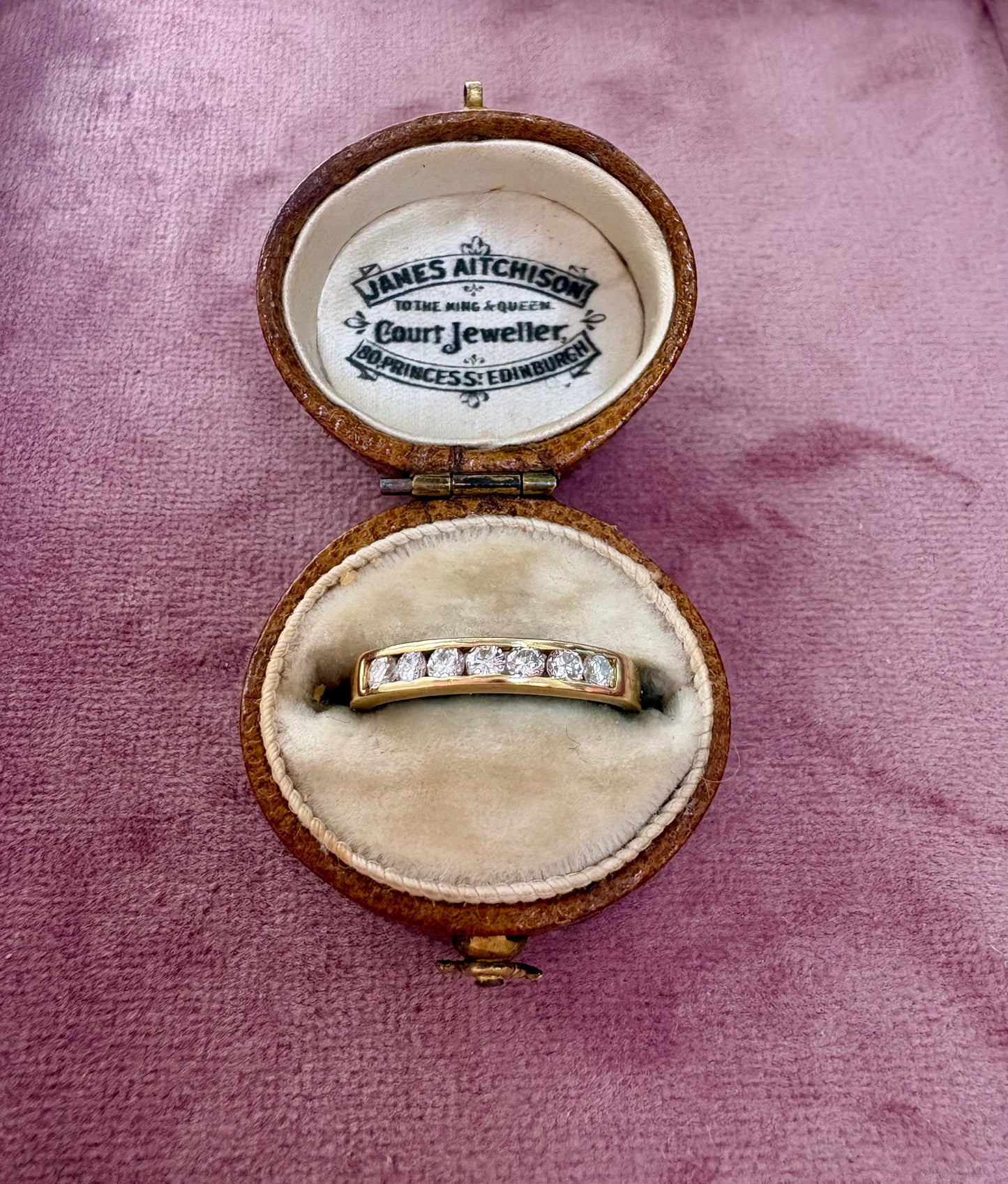 Wonderful Vintage 18ct Gold and Brilliant-Cut Diamond Half-Eternity Ring