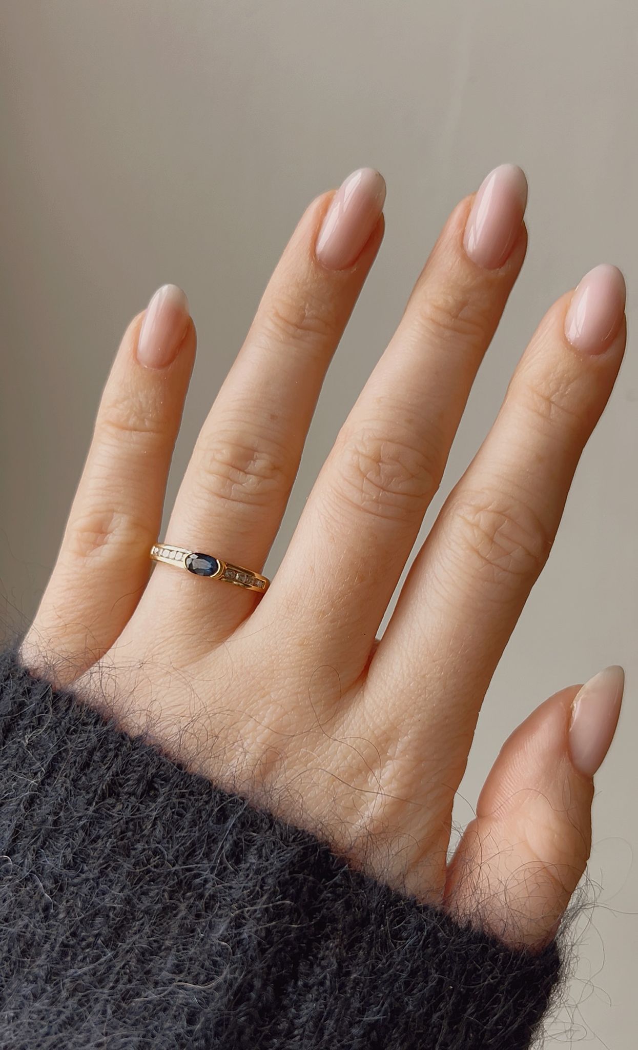 Sweet 18ct Gold, Blue Sapphire and Diamond Ring