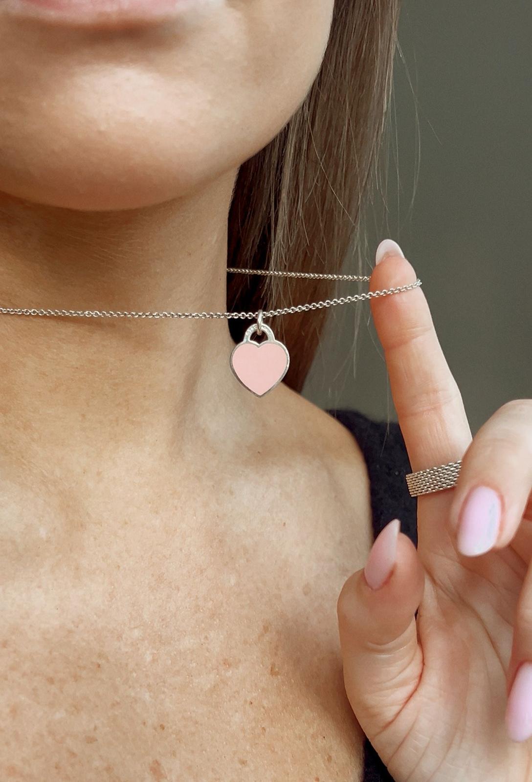 Tiffany & Co. Pink Heart Necklace