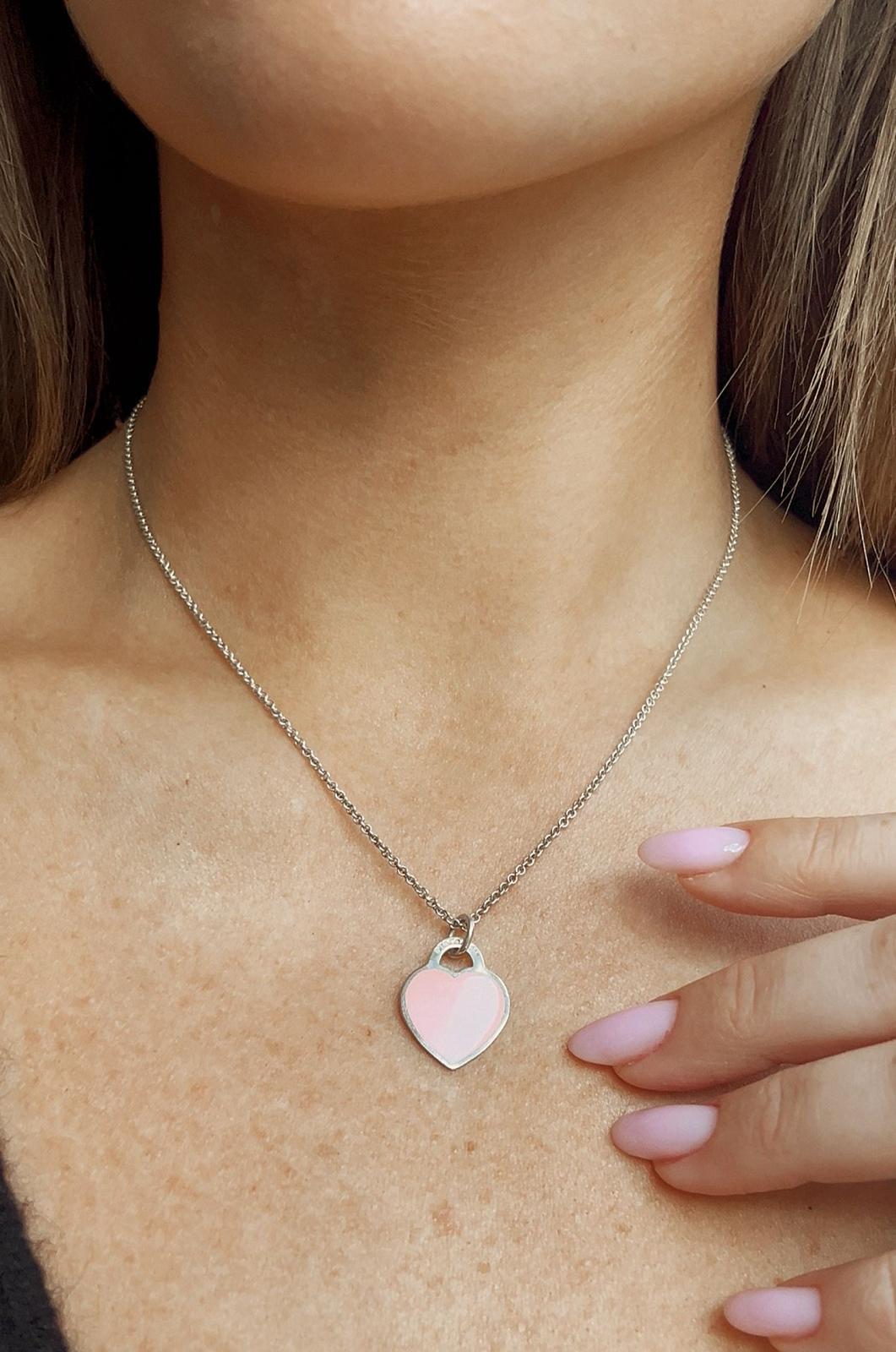 Tiffany & Co. Pink Heart Necklace